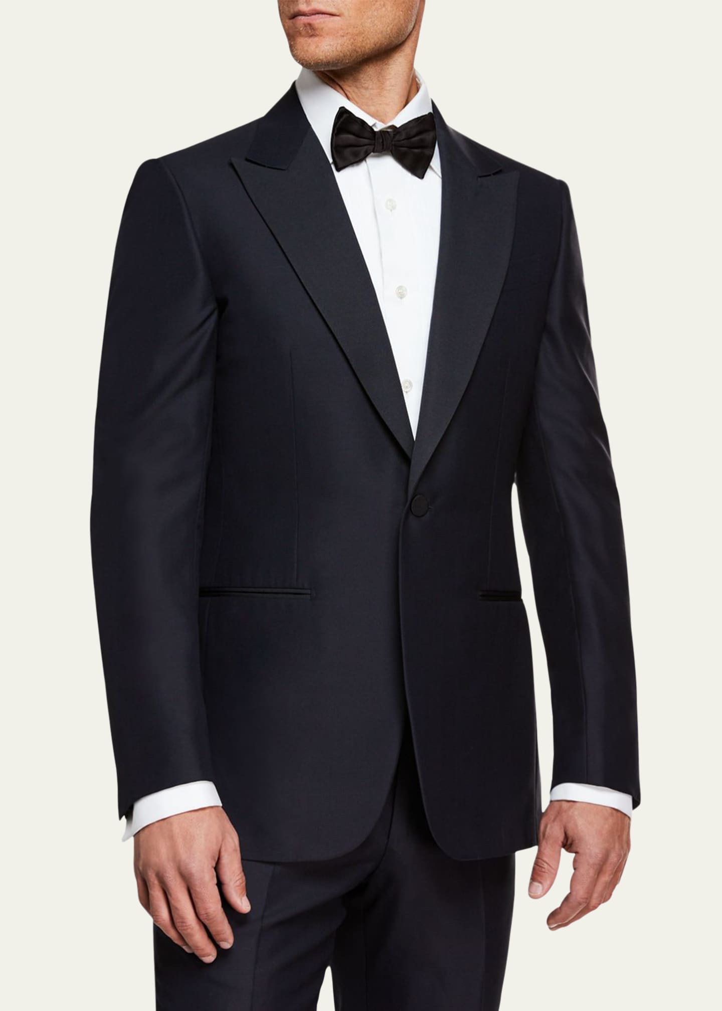 ZEGNA Men s Silk Lapel Wool Two Piece Tuxedo Suit