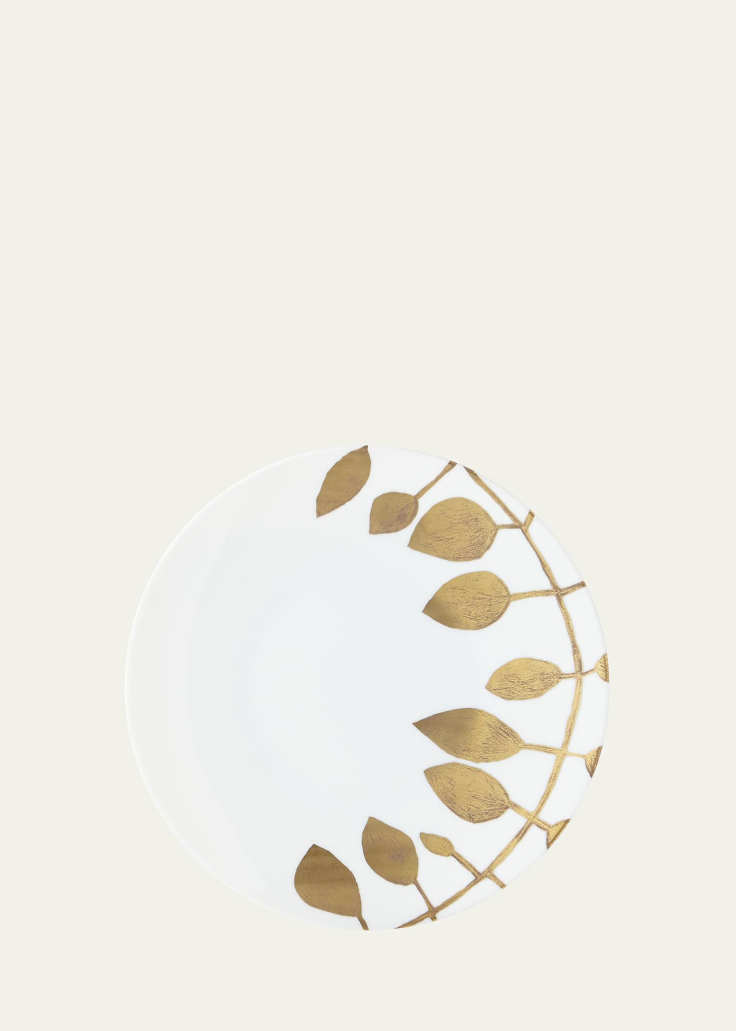 Haviland & Parlon Daphne White Gold-Leaf Dinner Plate