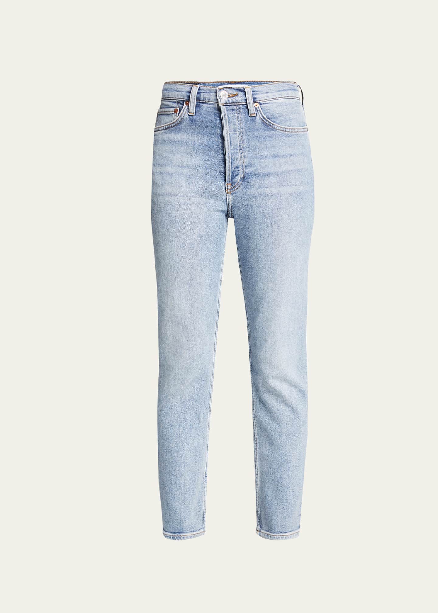 RE DONE High Rise Skinny Ankle Cropped Jeans