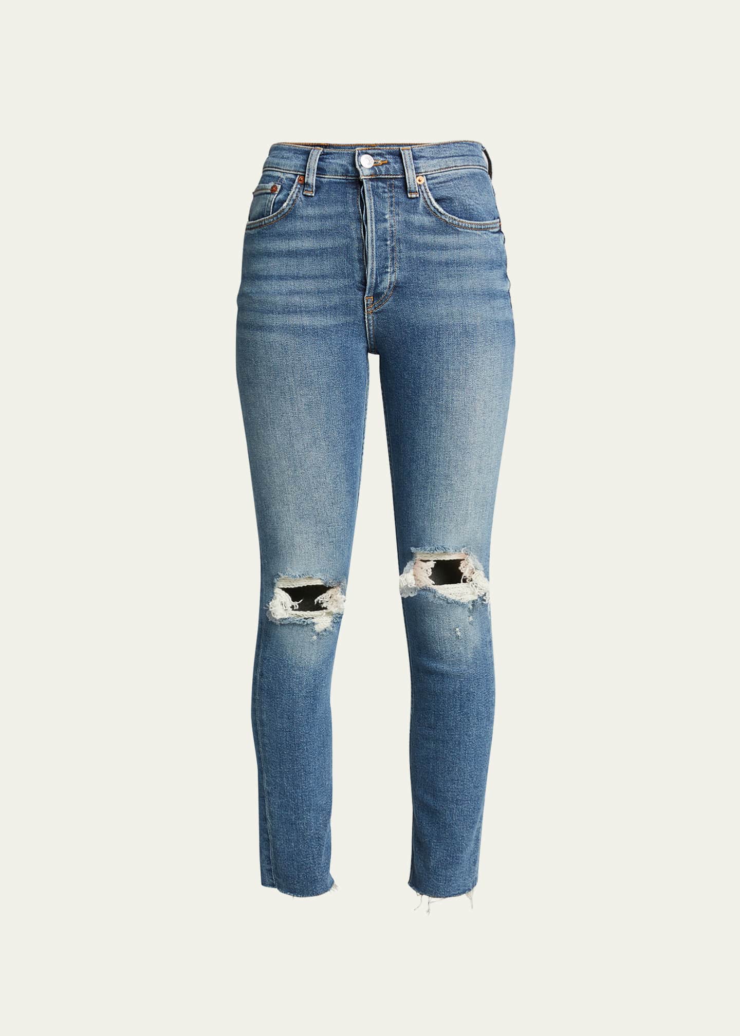 high rise super skinny ankle jeans