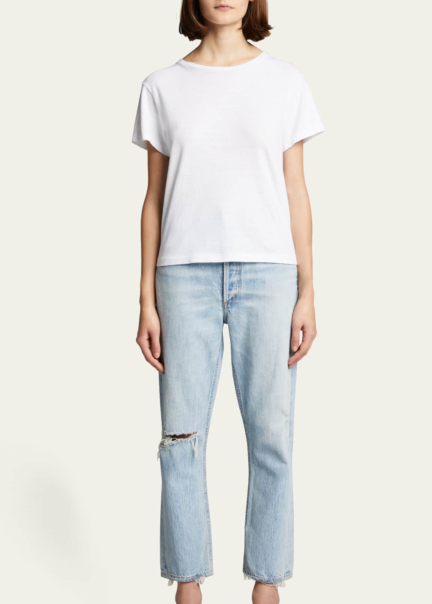 RE/DONE Hanes Classic Short-Sleeve Cotton Tee Image 4 of 5
