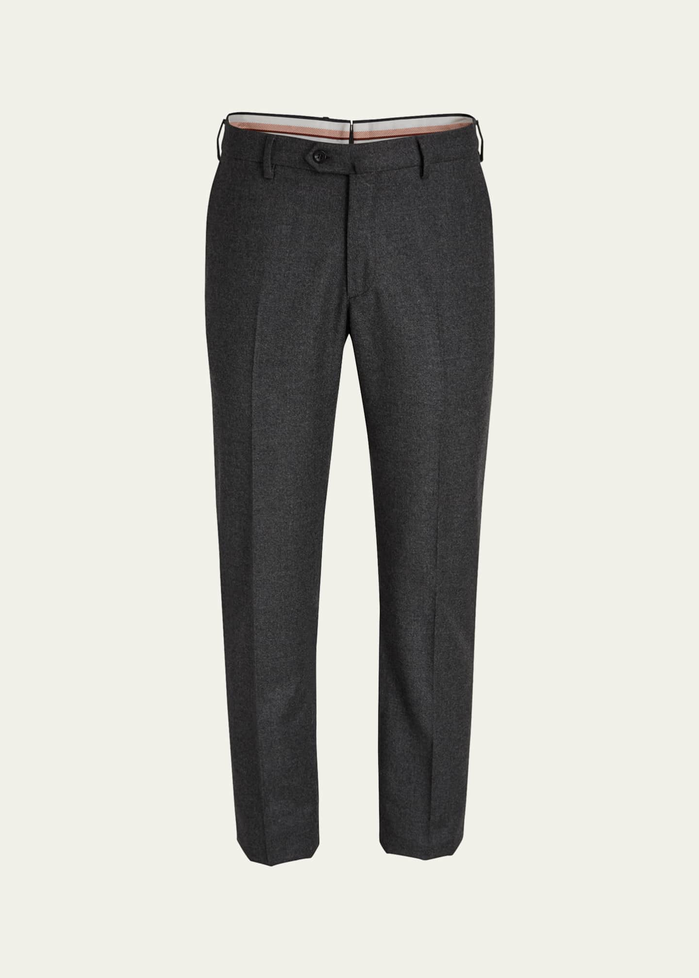 Loro Piana Men's Straight-Leg Flannel Pants Image 1 of 5