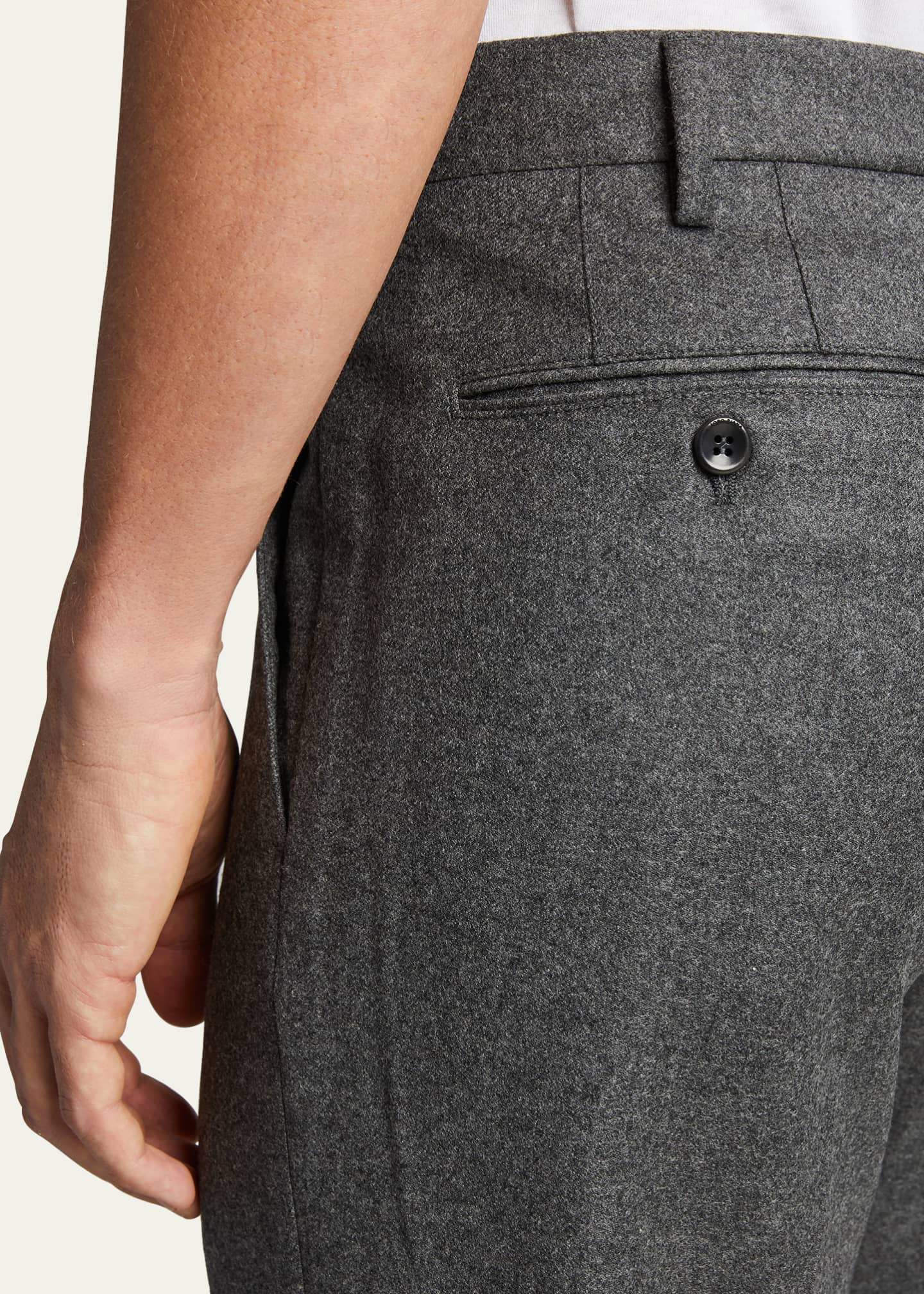 Loro Piana Men's Straight-Leg Flannel Pants Image 5 of 5