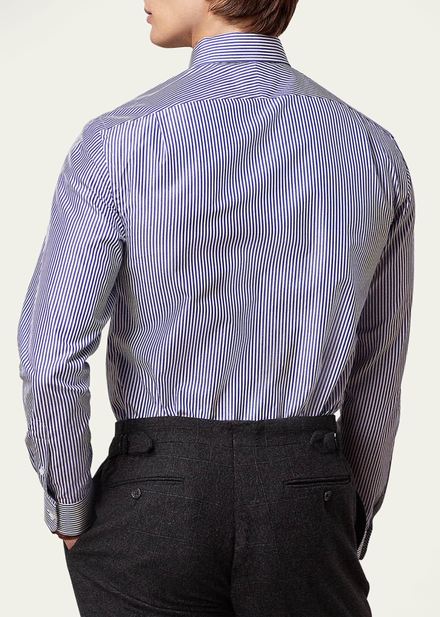 Ralph Lauren Purple Label Men's Aston Bengal Striped Dress Shirt Image 3 of 5