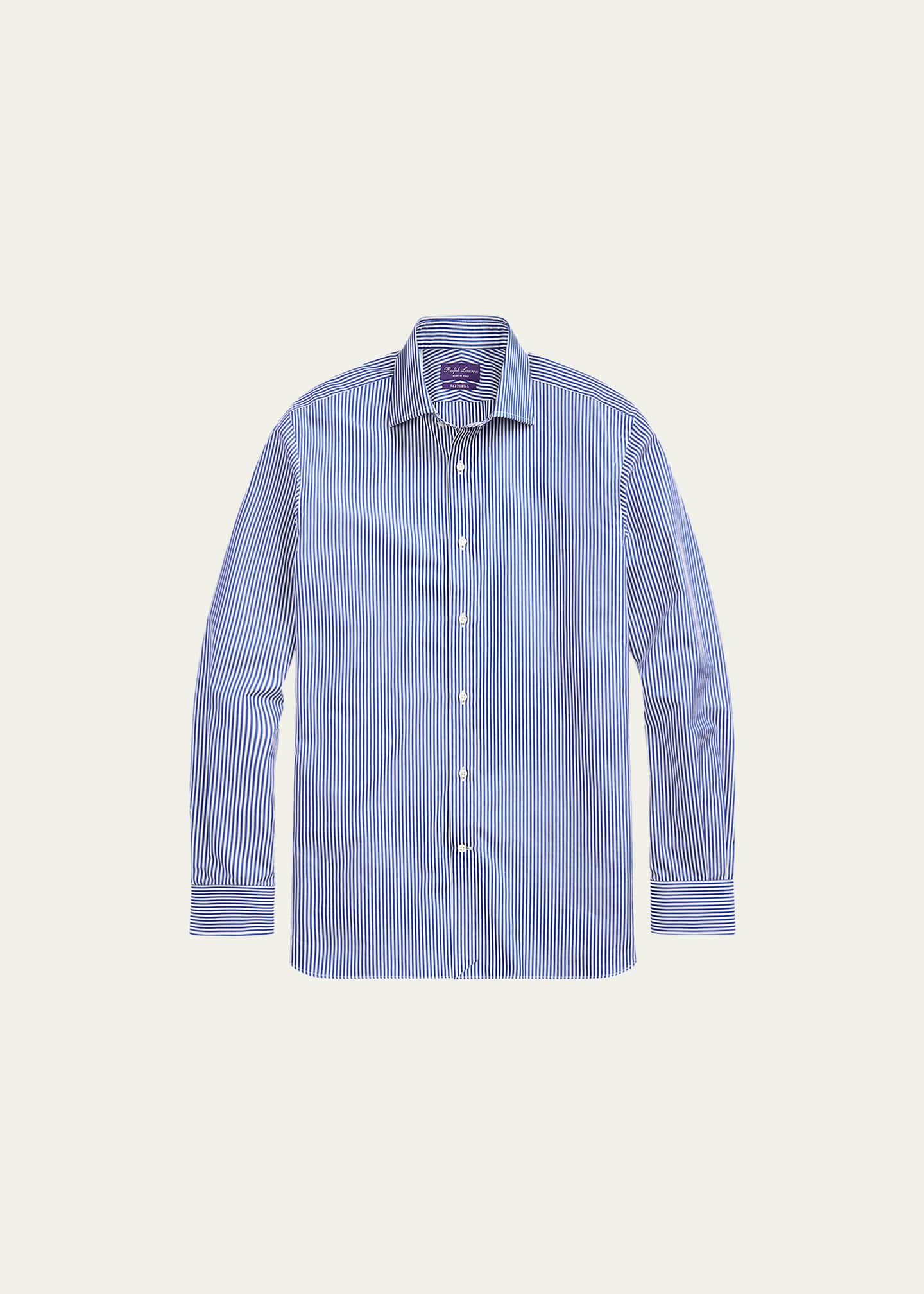 Ralph Lauren Purple Label Men's Aston Bengal Striped Dress Shirt Image 1 of 5
