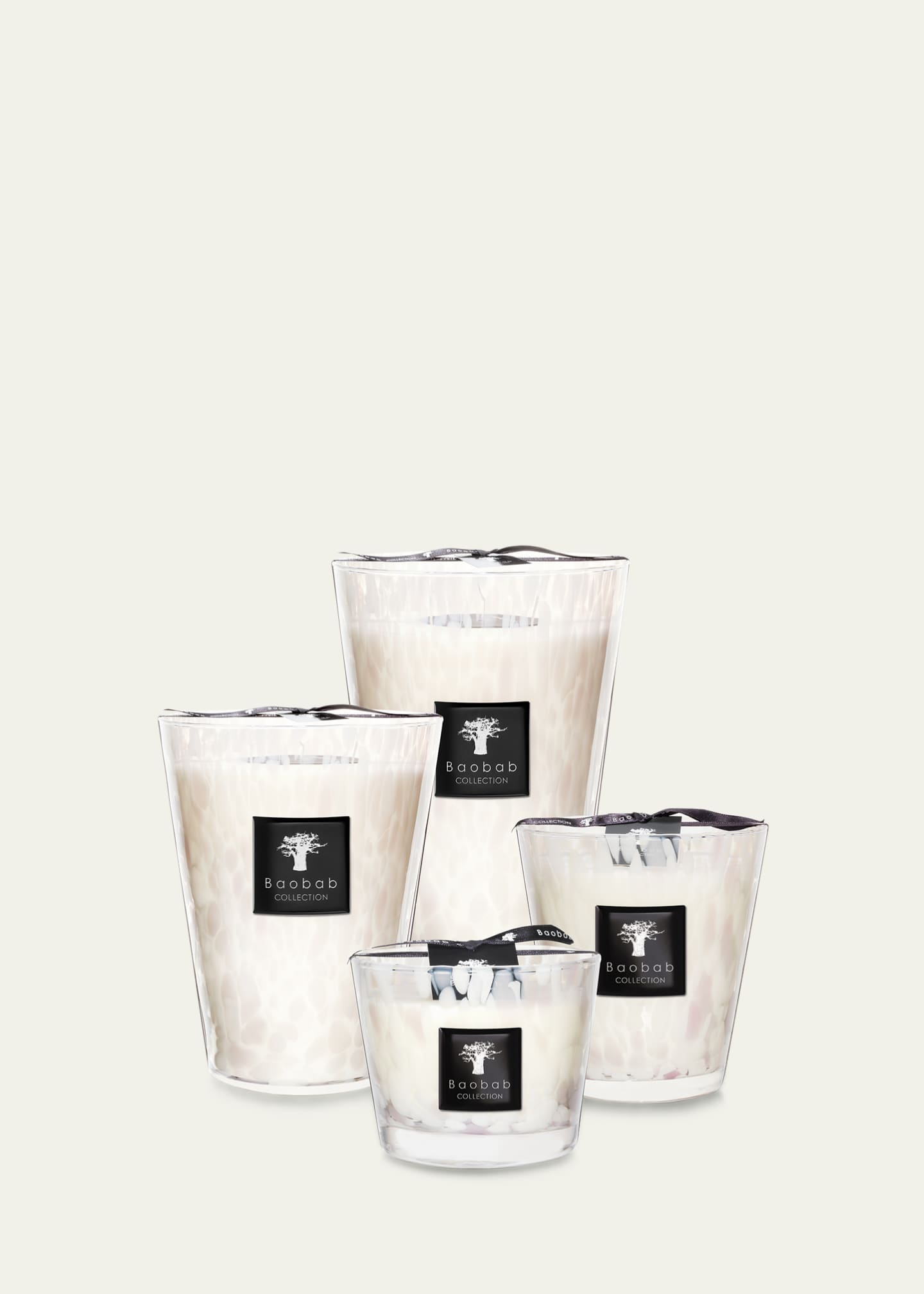 Baobab Collection White Pearls Candle, 9.4" Image 4 of 5