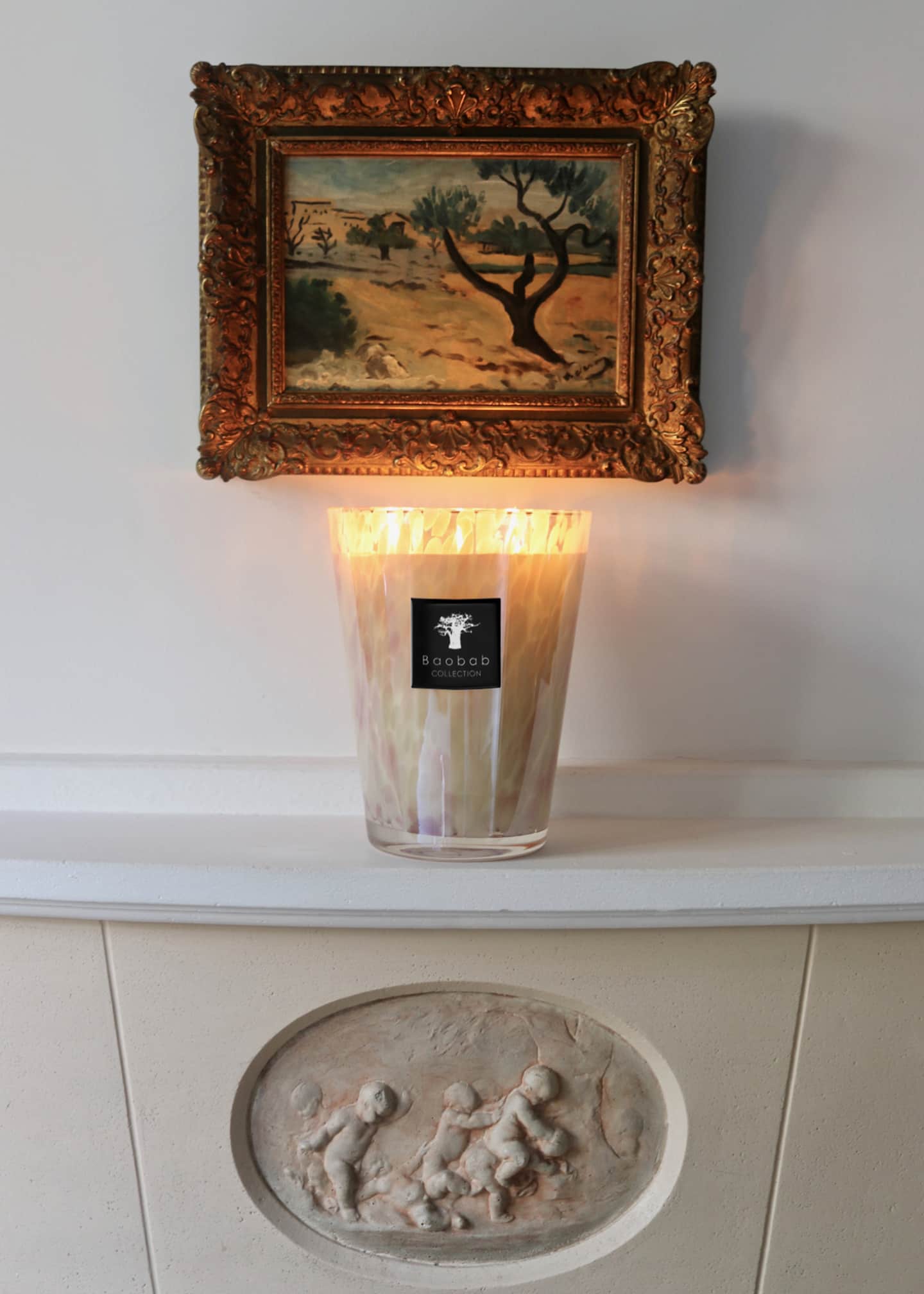 Baobab Collection White Pearls Candle, 6.3" Image 2 of 5