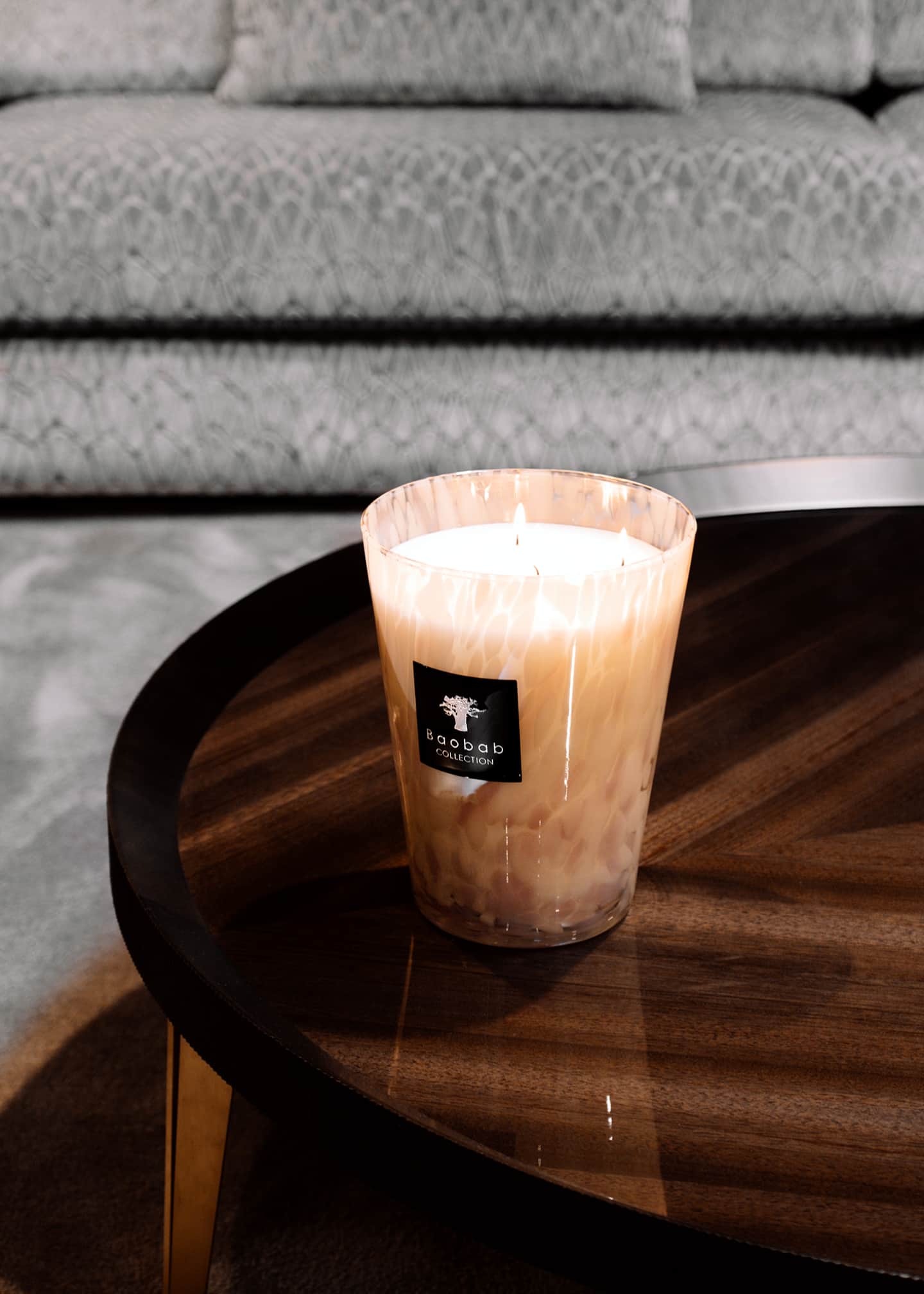 Baobab Collection White Pearls Candle, 6.3" Image 3 of 5