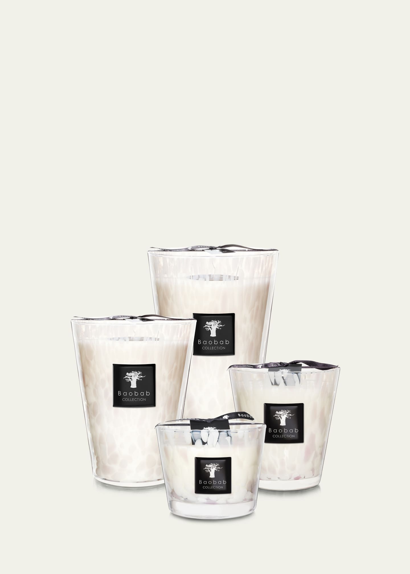 Baobab Collection White Pearls Candle, 6.3" Image 4 of 5