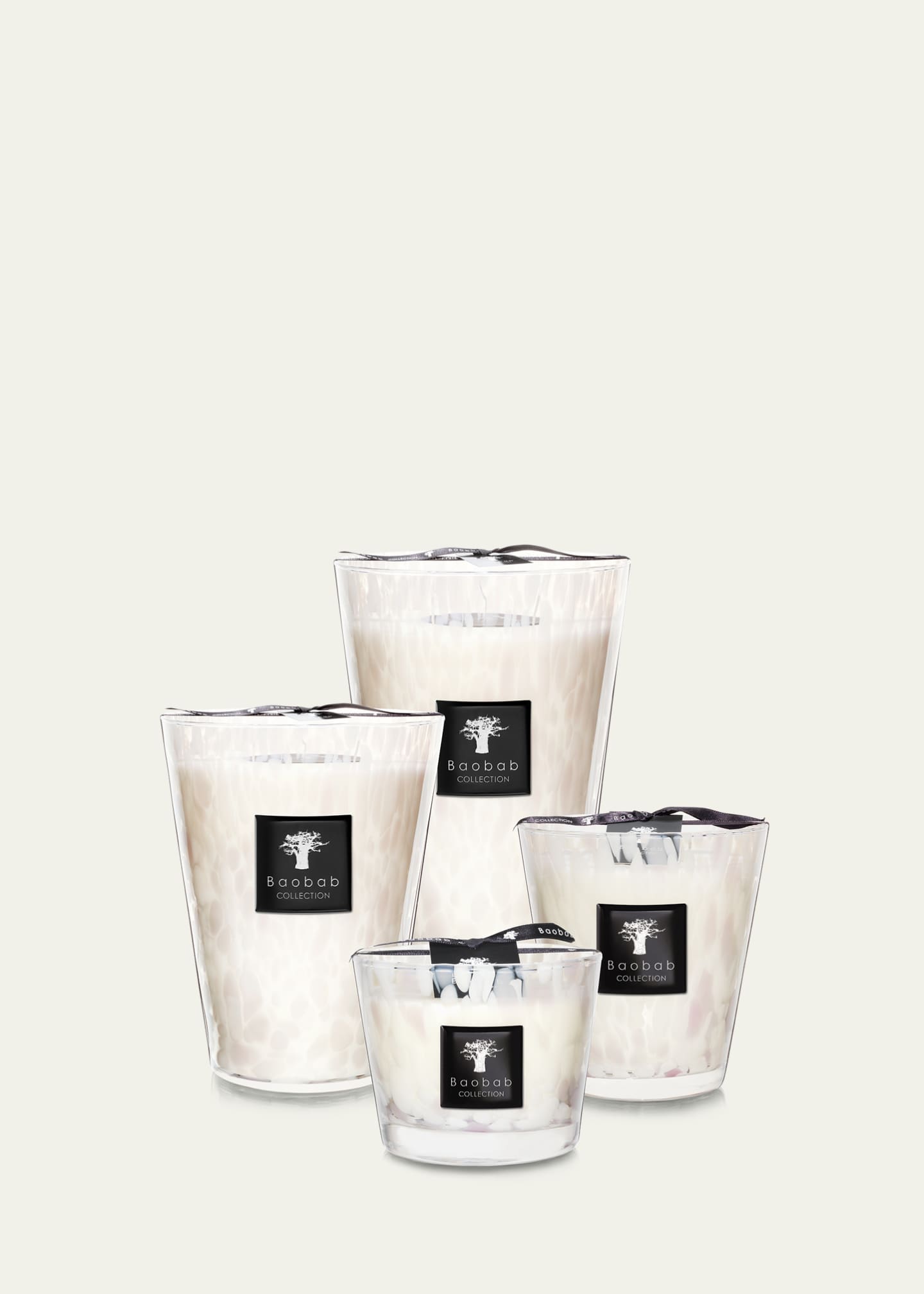 Baobab Collection White Pearls Candle, 4" Image 4 of 5