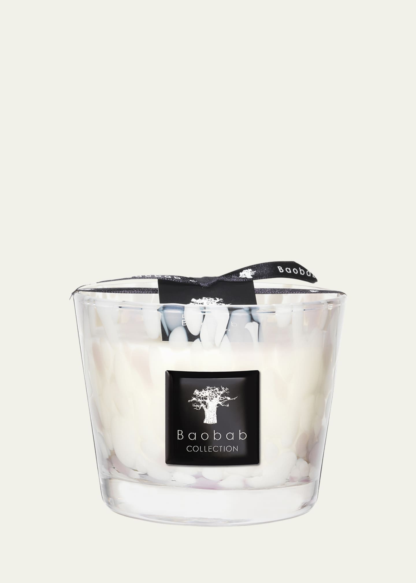 Baobab Collection White Pearls Candle, 4" Image 1 of 5