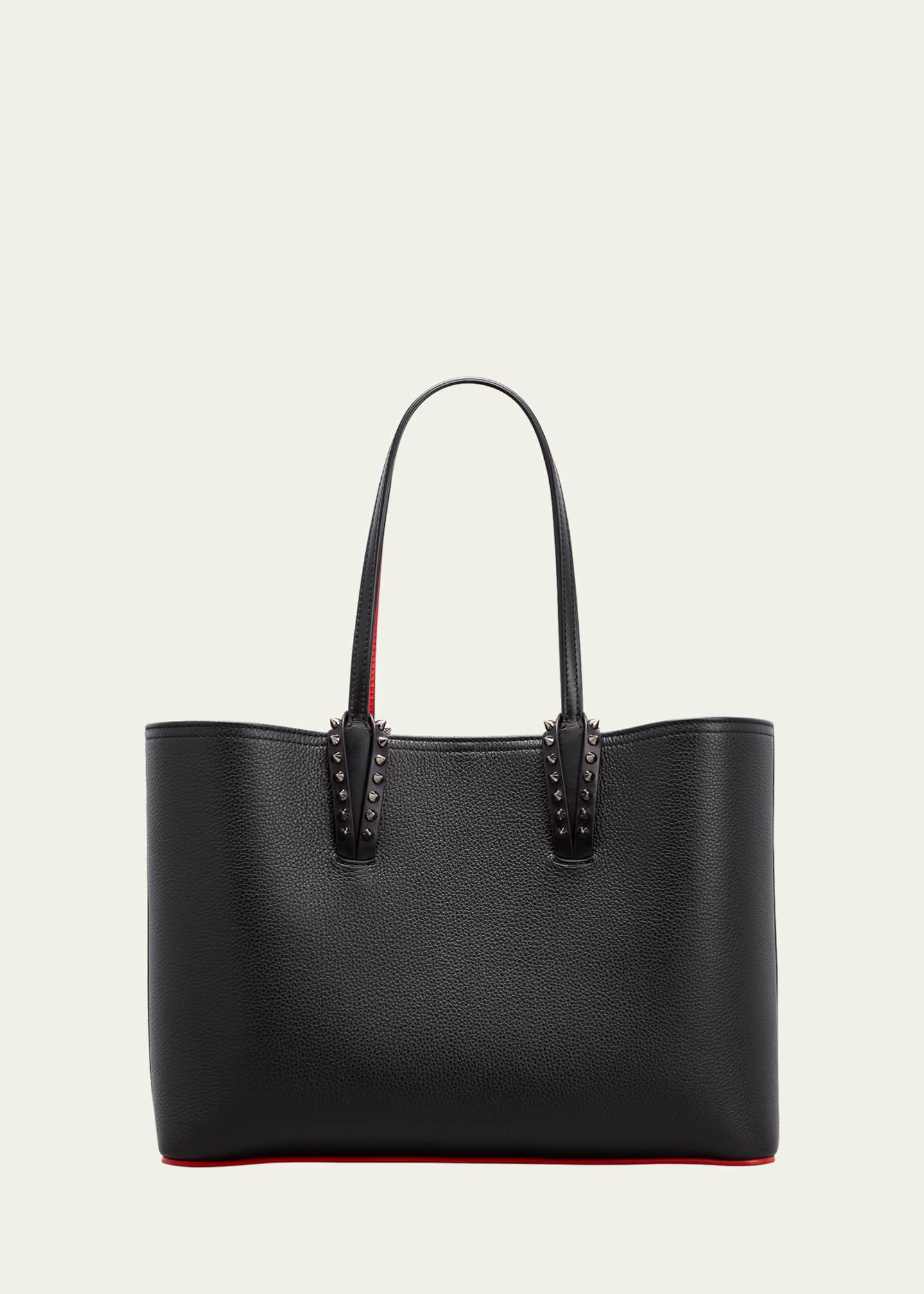 CHRISTIAN LOUBOUTIN Cabata Small Empire Paris Leather Tote Bag Black