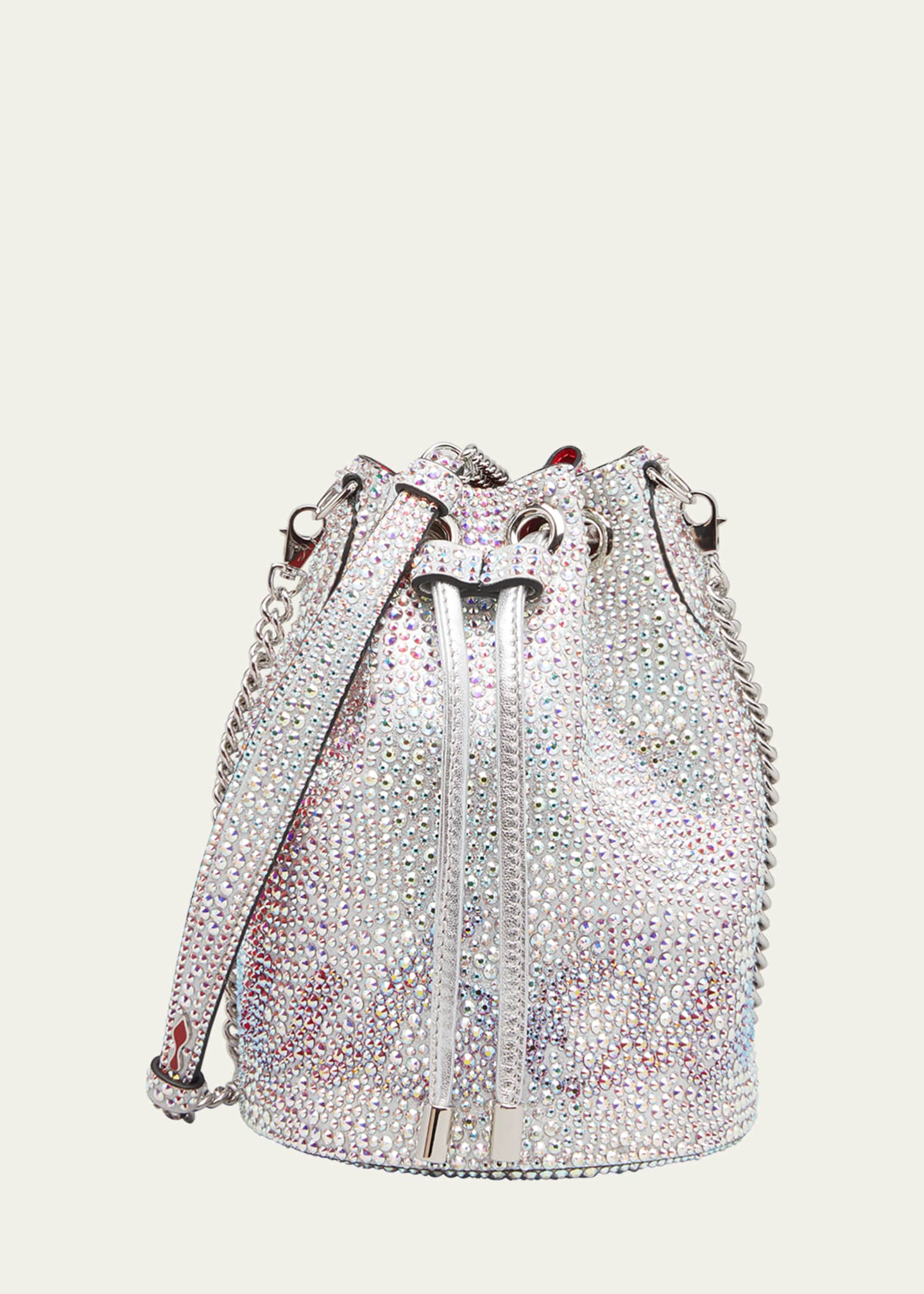 Louboutin Marie Jane Crystal-Beaded Bucket Bag - Bergdorf Goodman