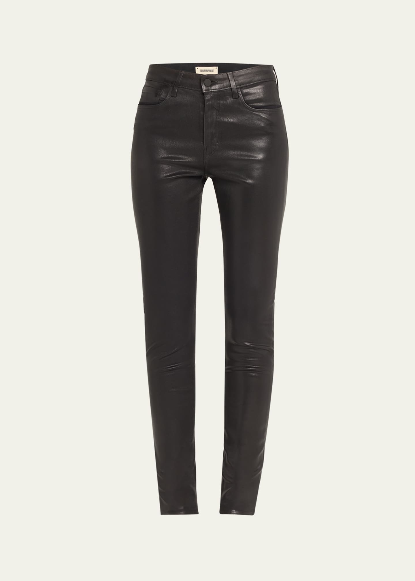 L'Agence Marguerite Coated Modal Denim High-Rise Skinny Jeans Image 1 of 5