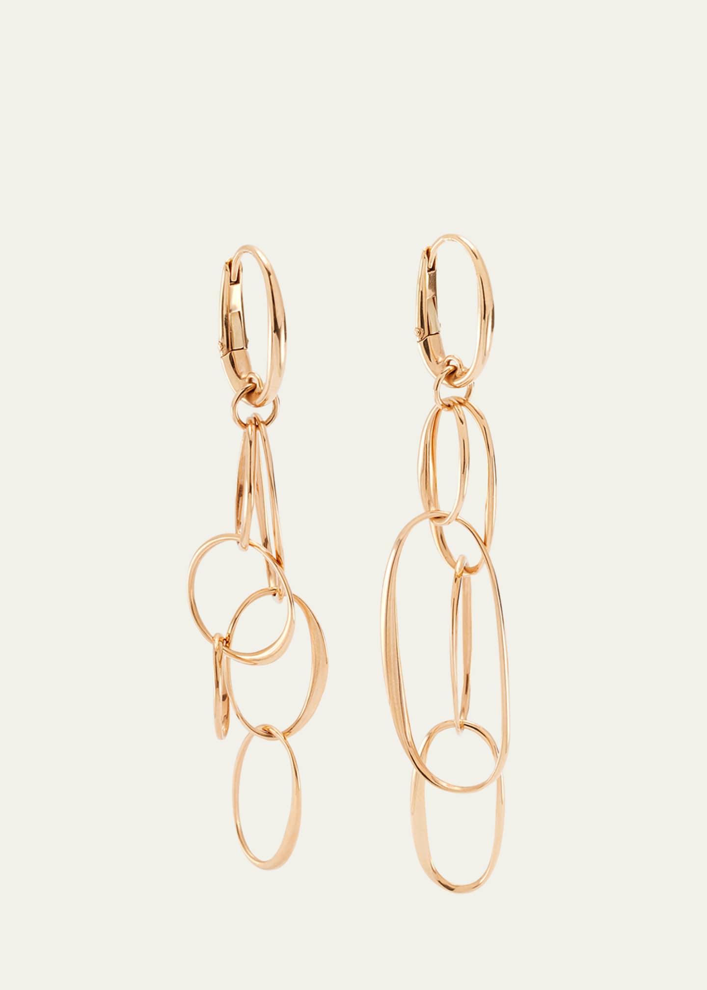Pomellato 18k Rose Gold Oval-Link Earrings Image 1 of 4