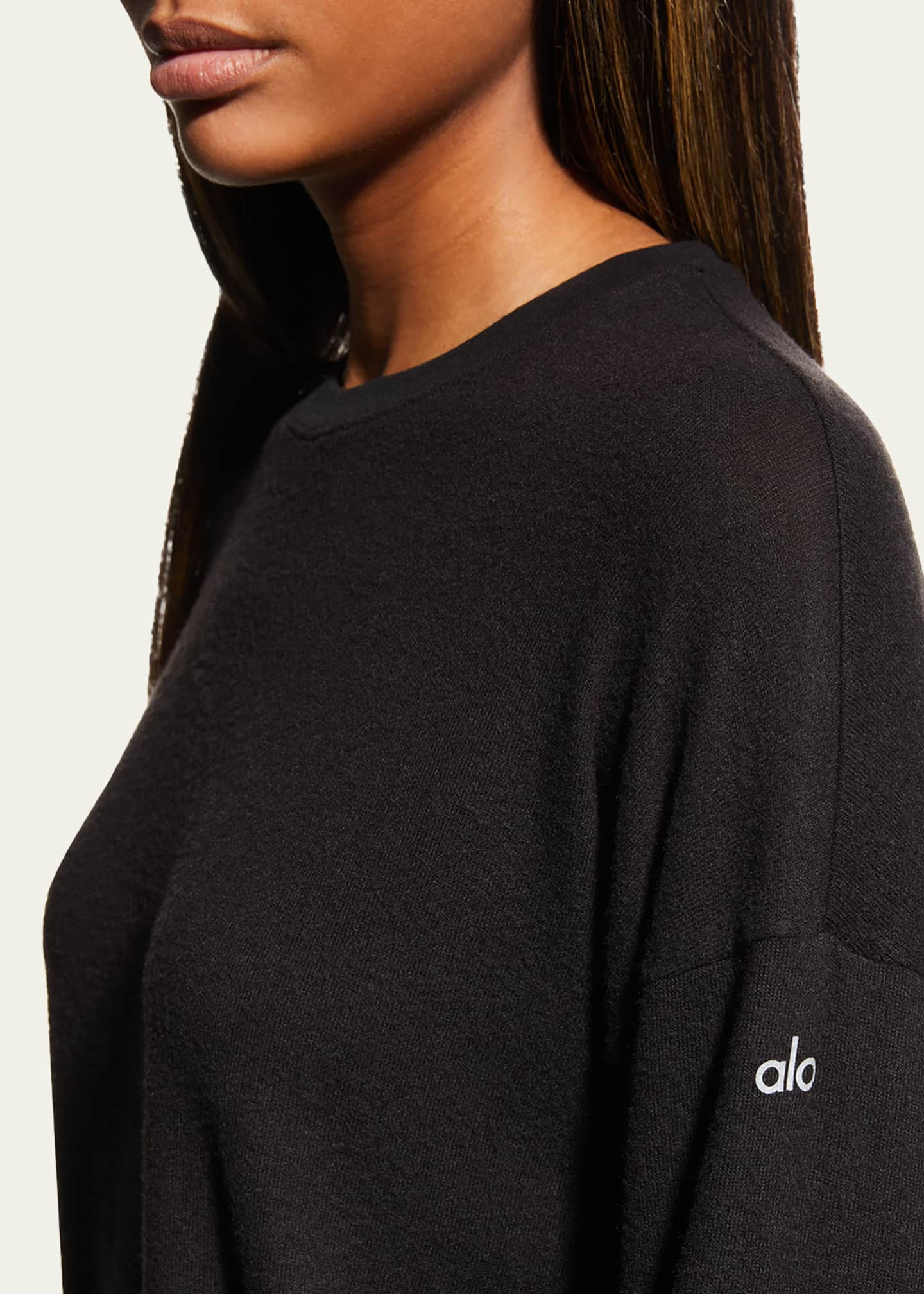 Alo Yoga Ripped French Terry Pullover Hoodie Sweatshirt - Bergdorf