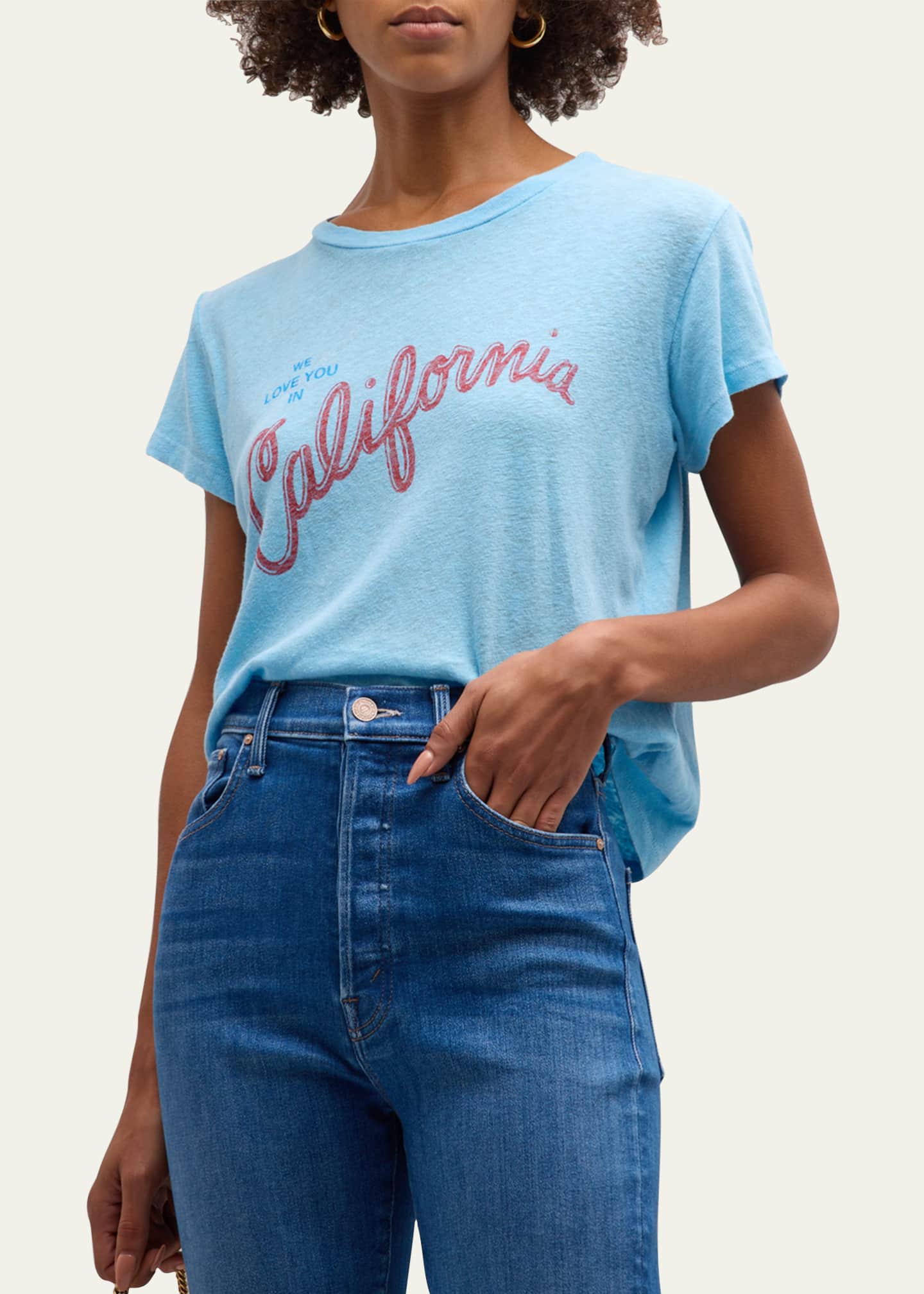 MOTHER The Sinful Graphic Crewneck Tee Bergdorf Goodman