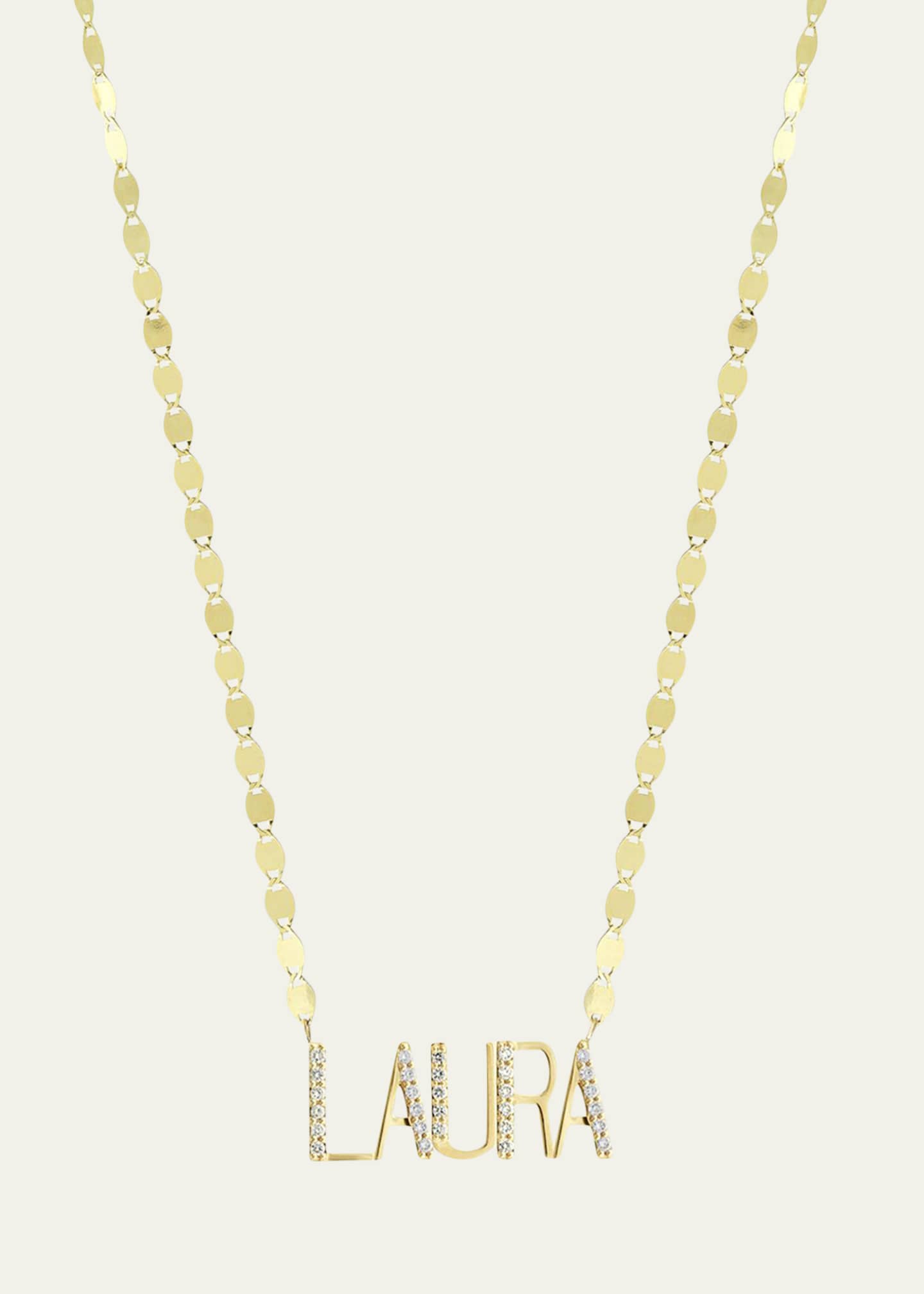 Lana Gold Personalized Five-Letter Pendant Necklace w/ Diamonds Image 1 of 2