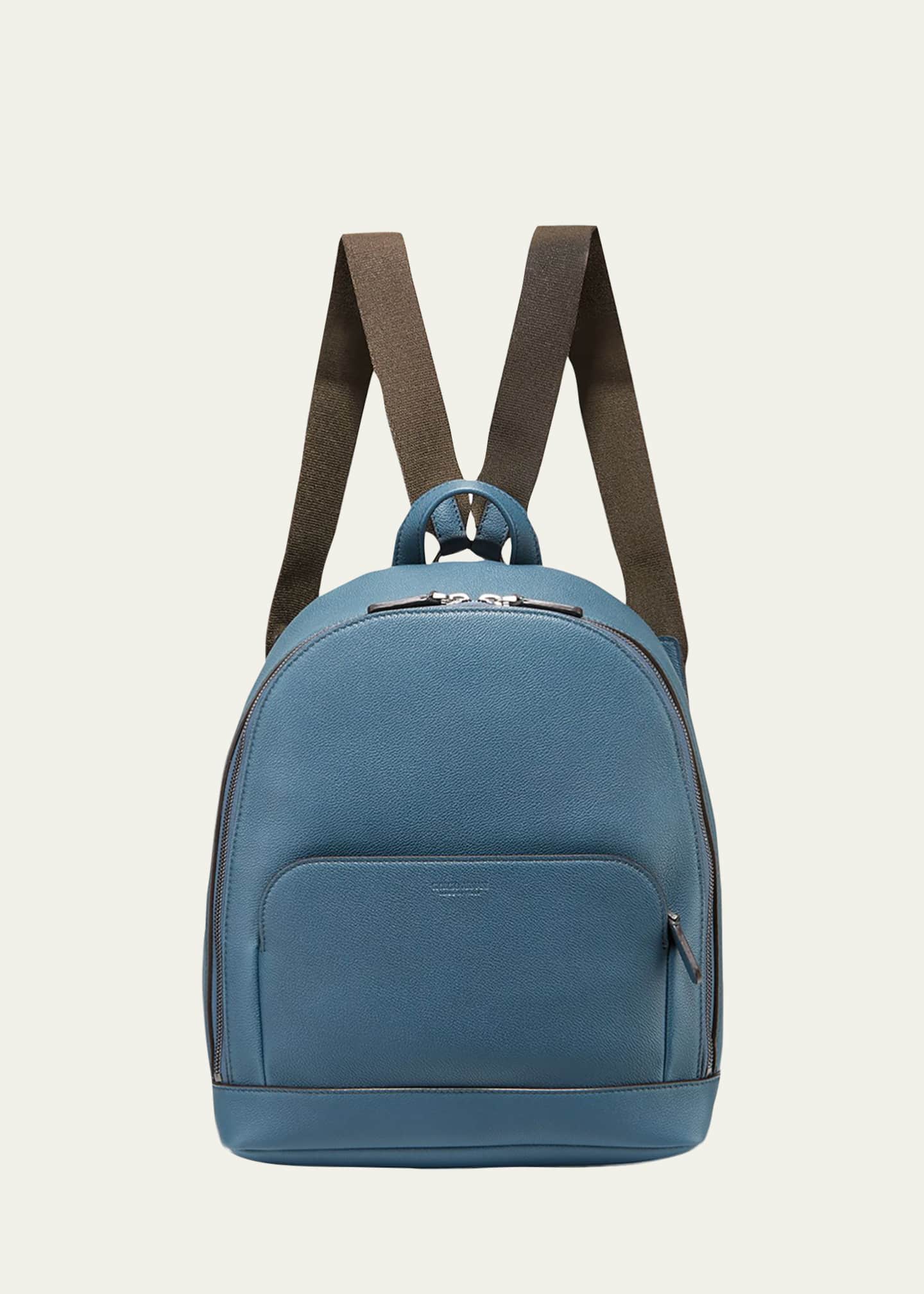 Armani leather backpack outlet