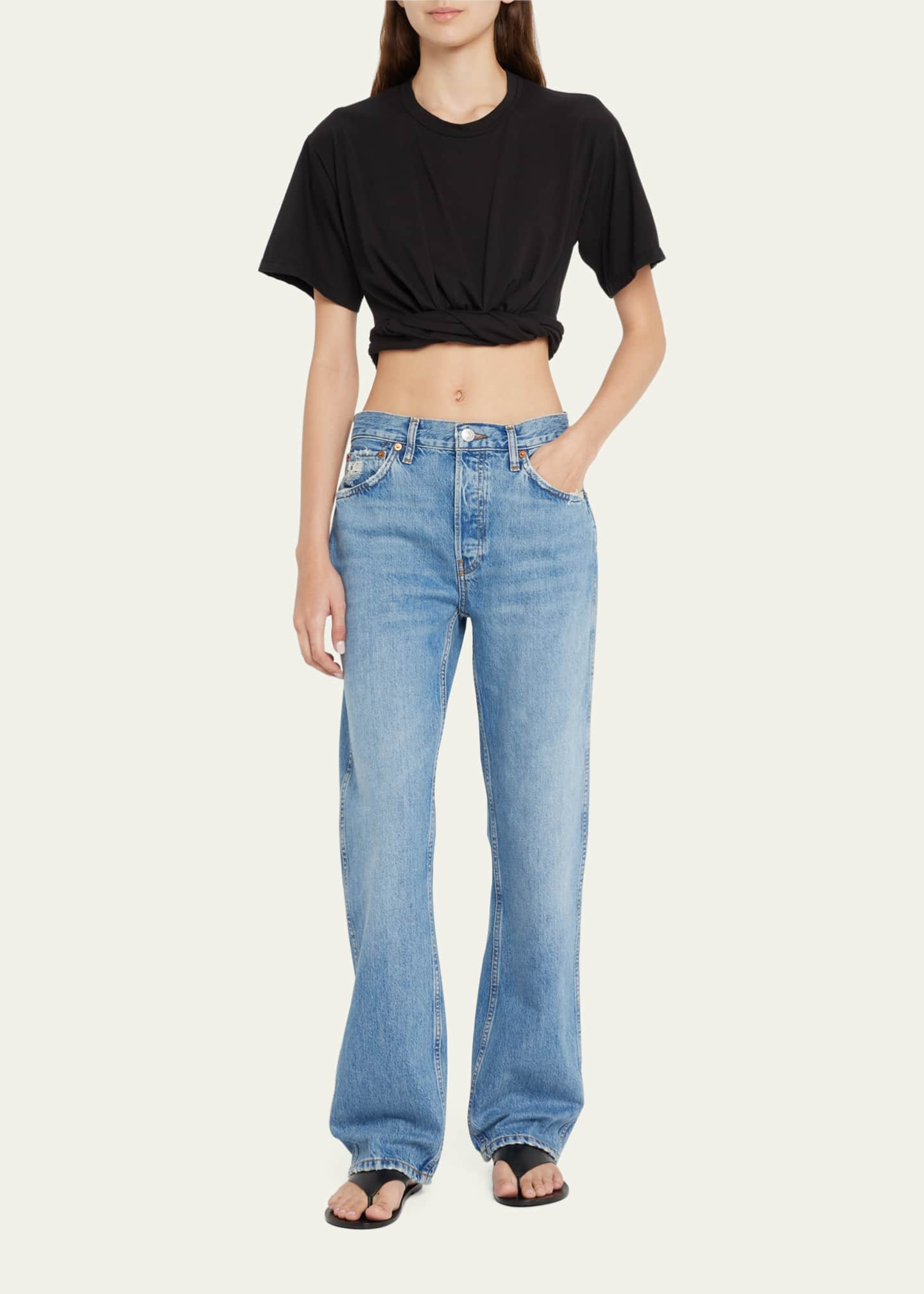 RE/DONE High-Rise Loose Rigid Straight-Leg Jeans - Bergdorf Goodman