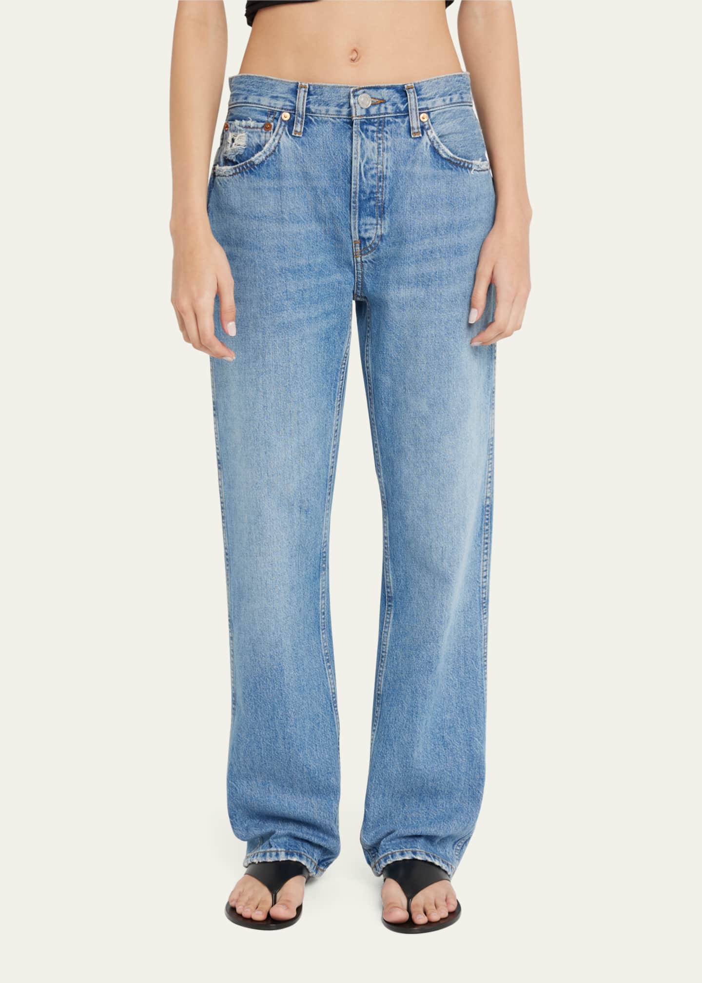 RE/DONE High-Rise Loose Rigid Straight-Leg Jeans Image 4 of 5