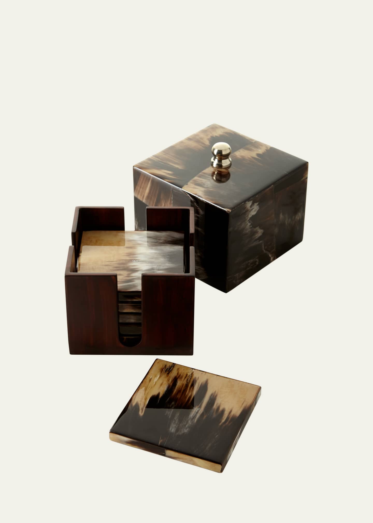 LADORADA Horn Luxe Boxed Coaster Set Image 1 of 2