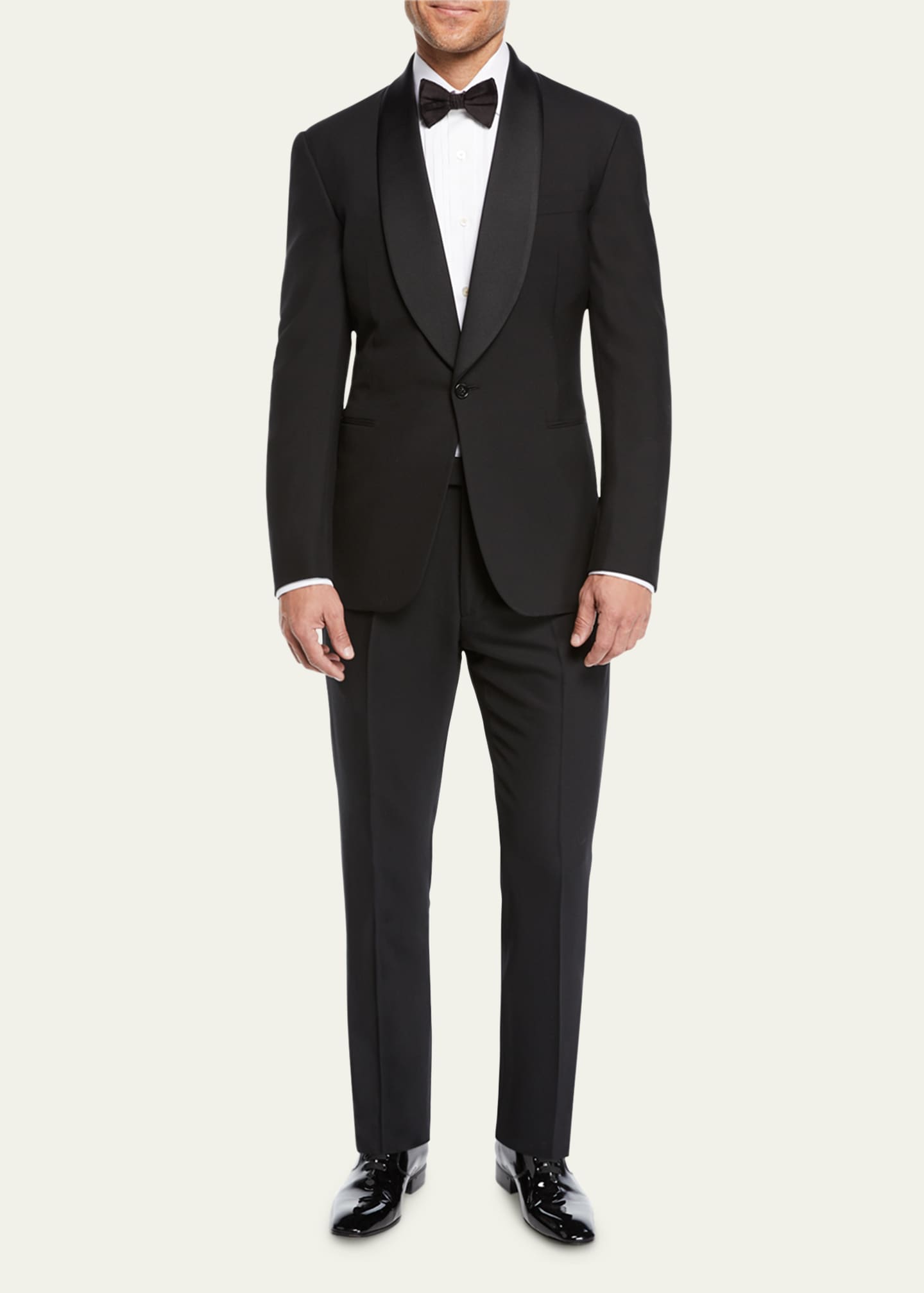 Ralph Lauren Purple Label Men's Gregory Wool Barathea Shawl Tuxedo Image 2 of 5