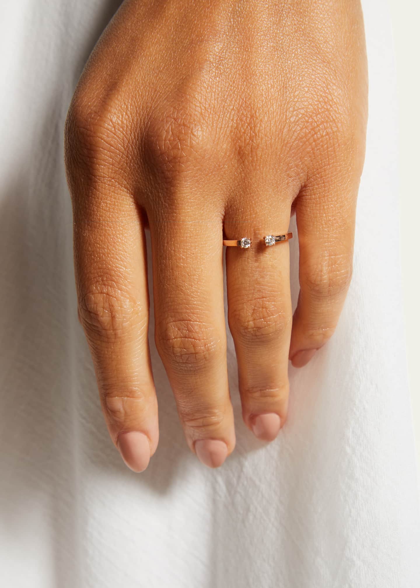 Lana Echo 14k Gold Diamond Round Ring
