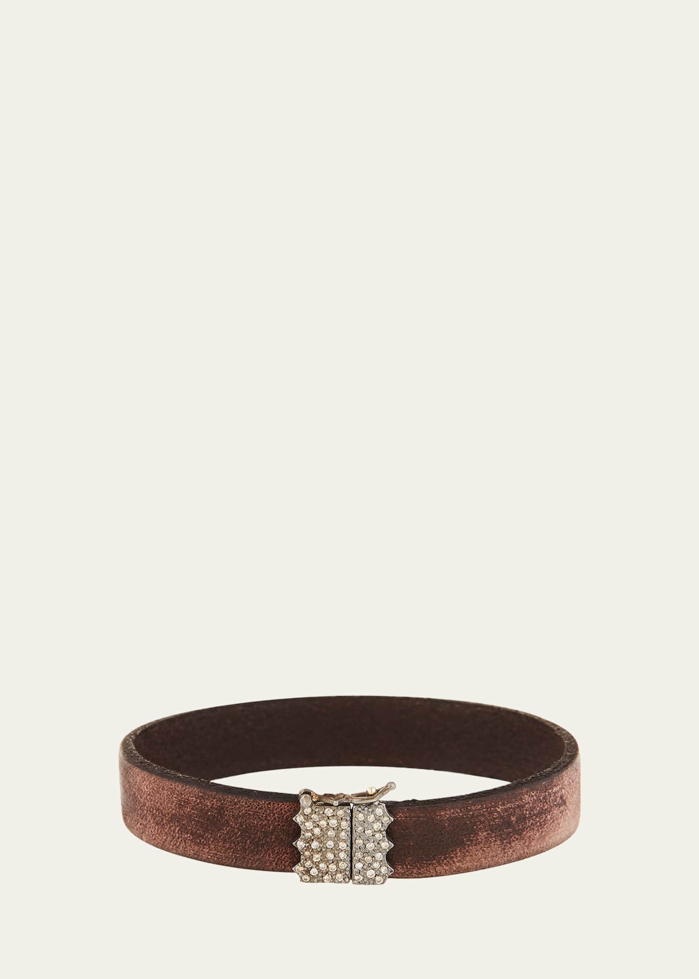 Armenta New World Diamond & Leather Bracelet Image 1 of 2