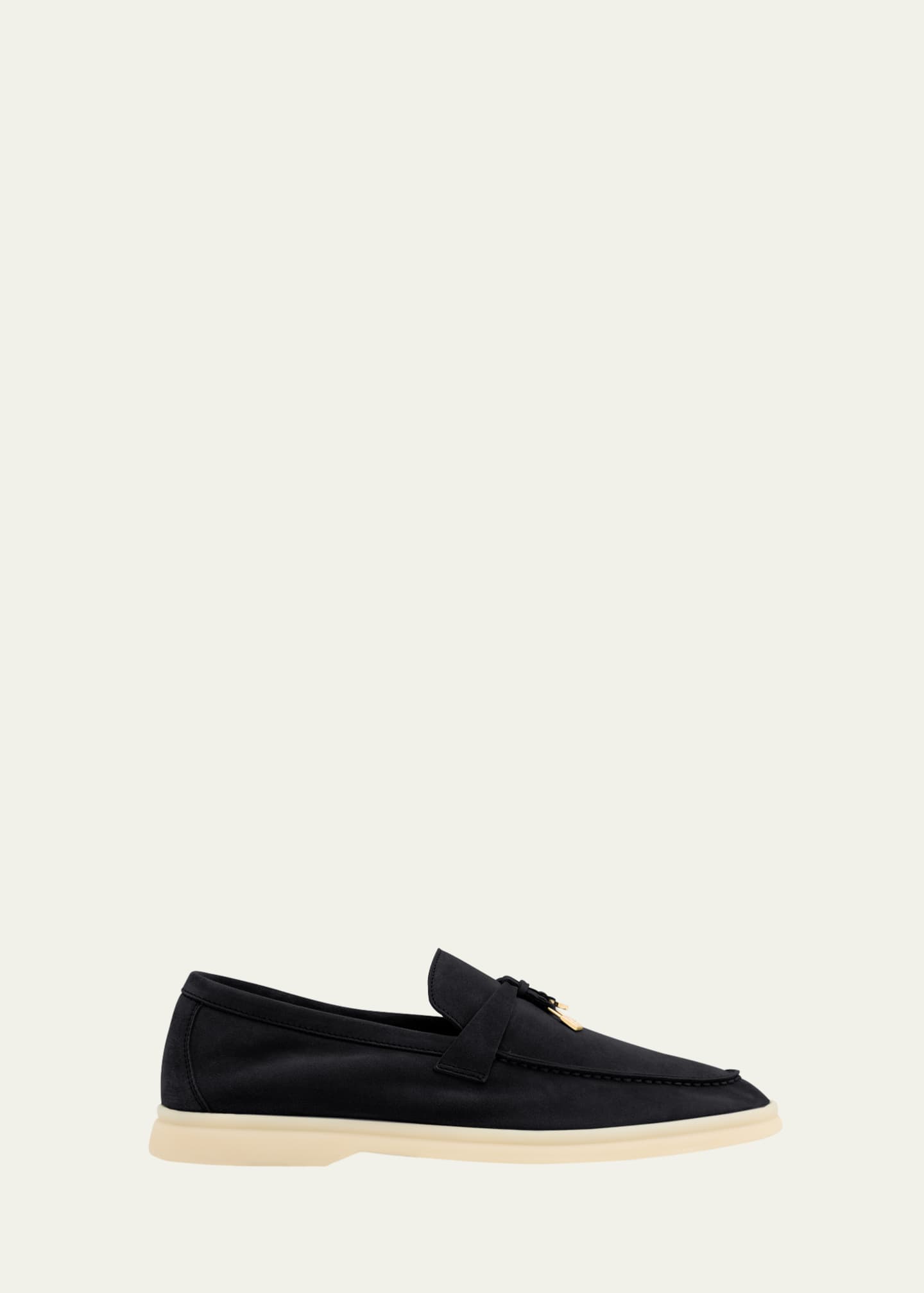 Loro Piana Summer Charms Walk Suede Loafers Image 1 of 6