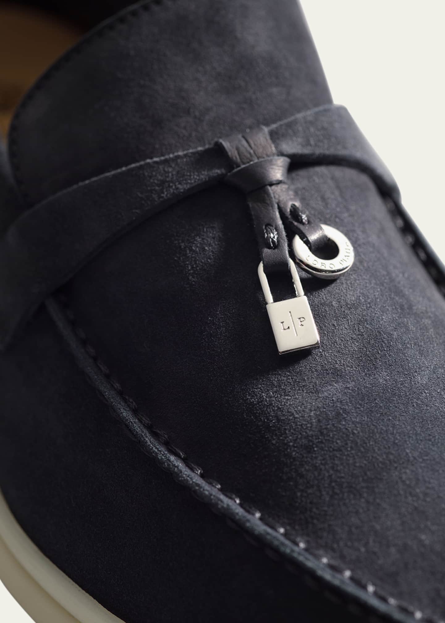 Loro Piana Summer Charms Walk Suede Loafers Image 5 of 6