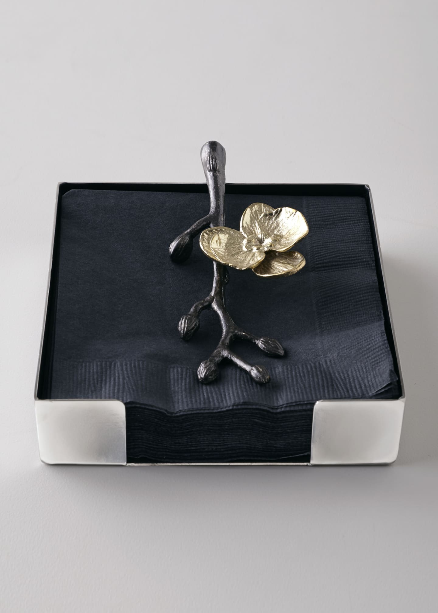 Michael Aram Gold Orchid Cocktail Napkin Holder Image 2 of 2