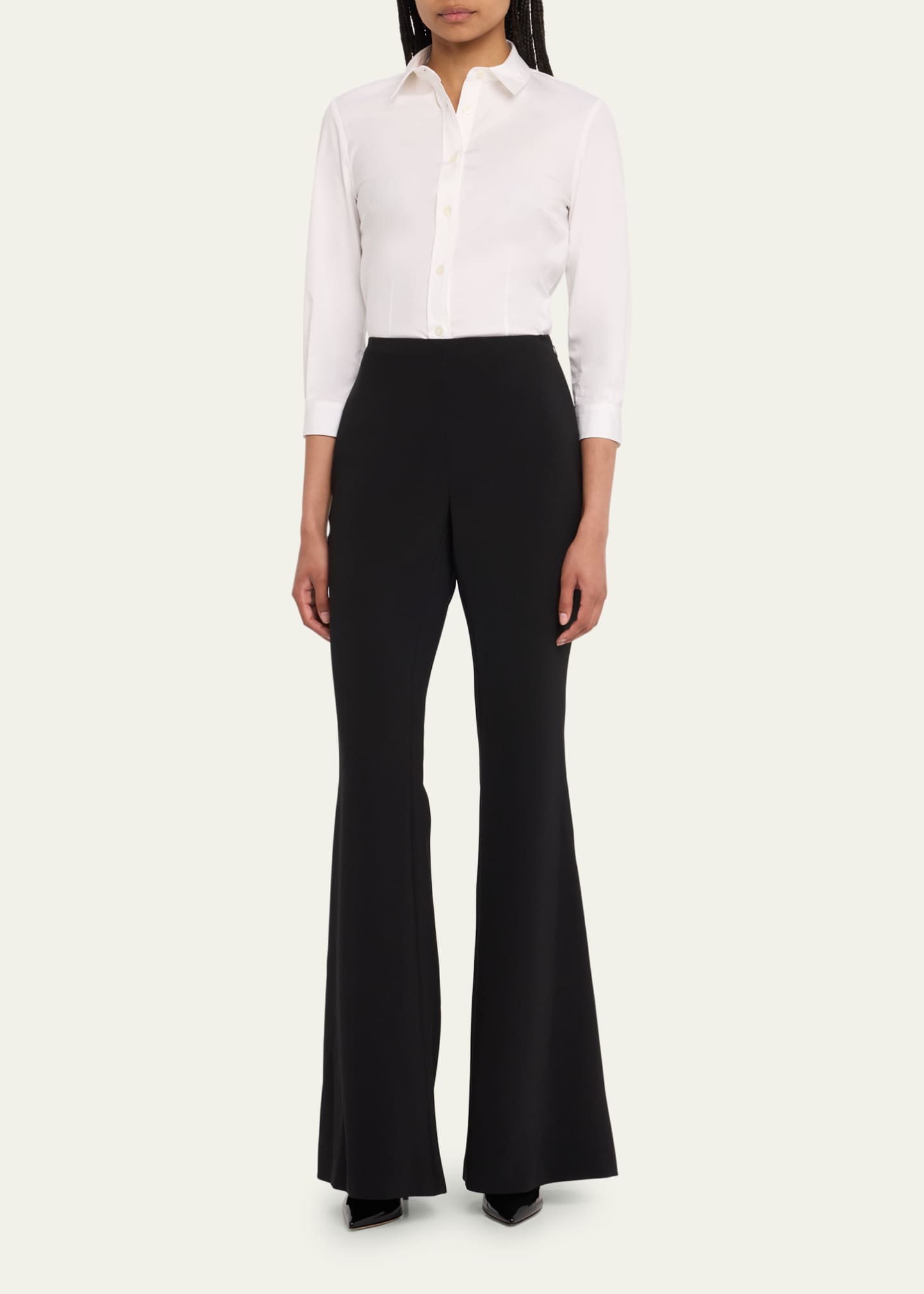 Carolina Herrera Classic Cotton Button-Front Shirt Image 2 of 5