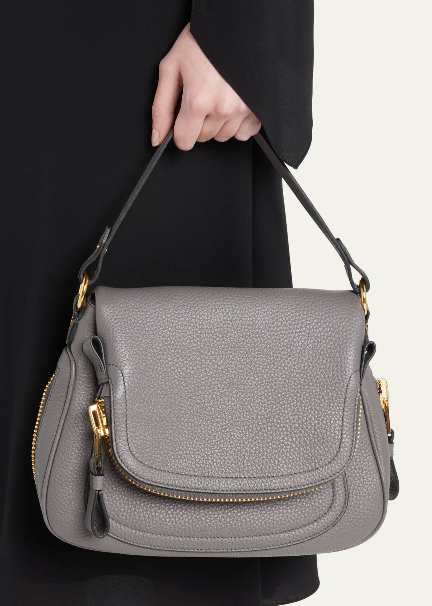 TOM FORD Jennifer Medium Double Strap Bag in Grained Leather Bergdorf Goodman
