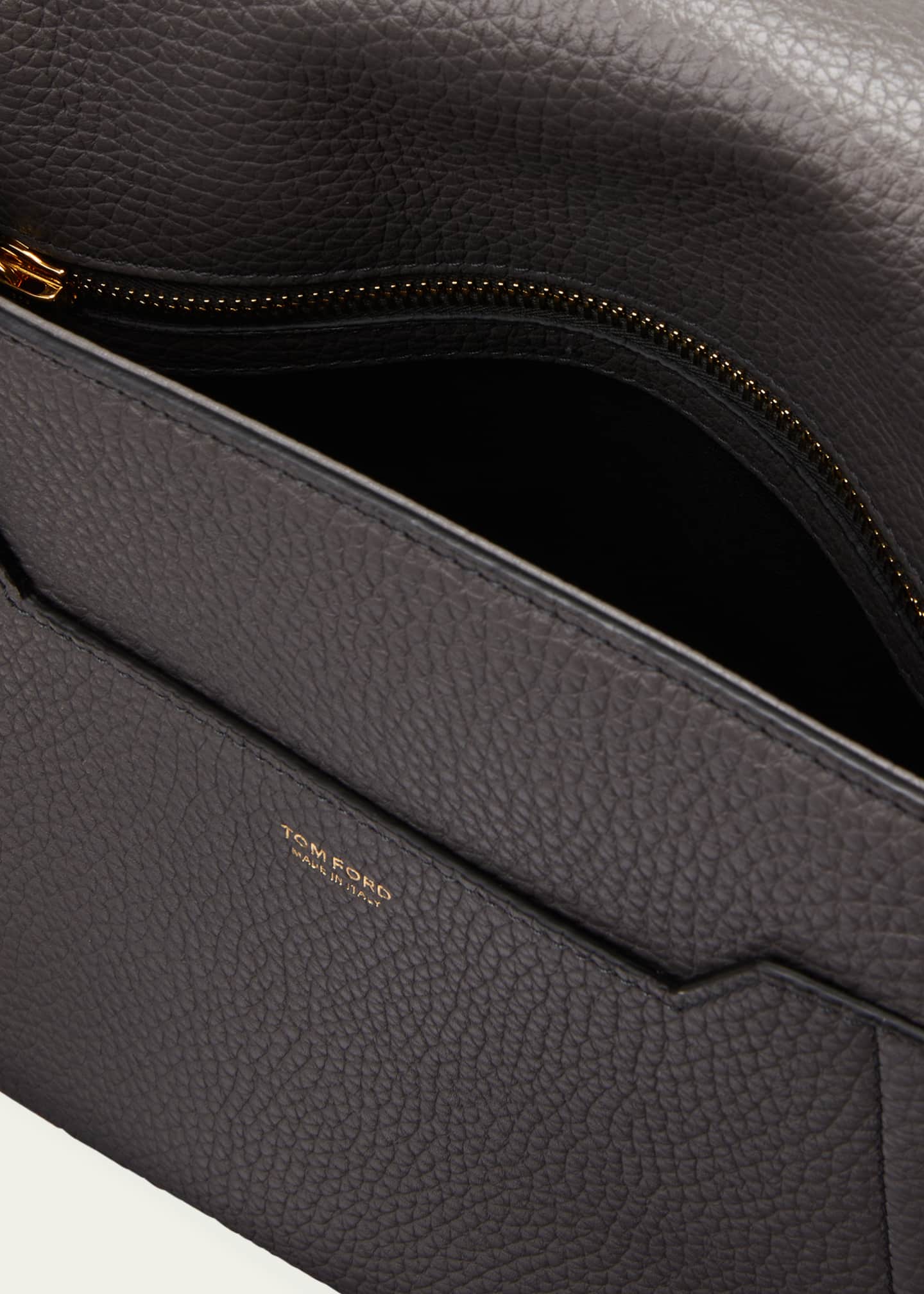 Grain Leather Jennifer Medium Double Strap Bag Tom Ford Black