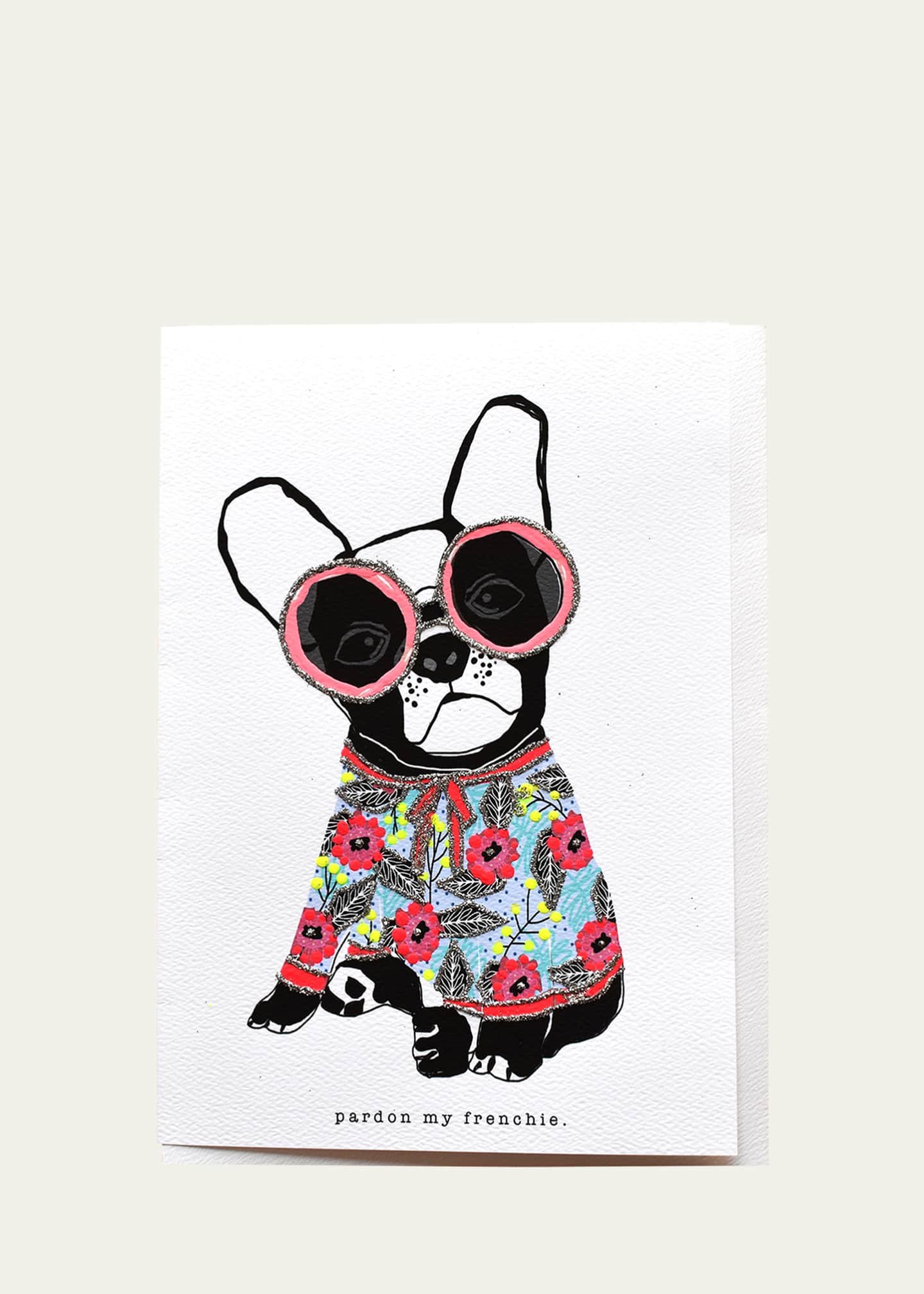 Verrier Pardon My Frenchie Folded Paper Card