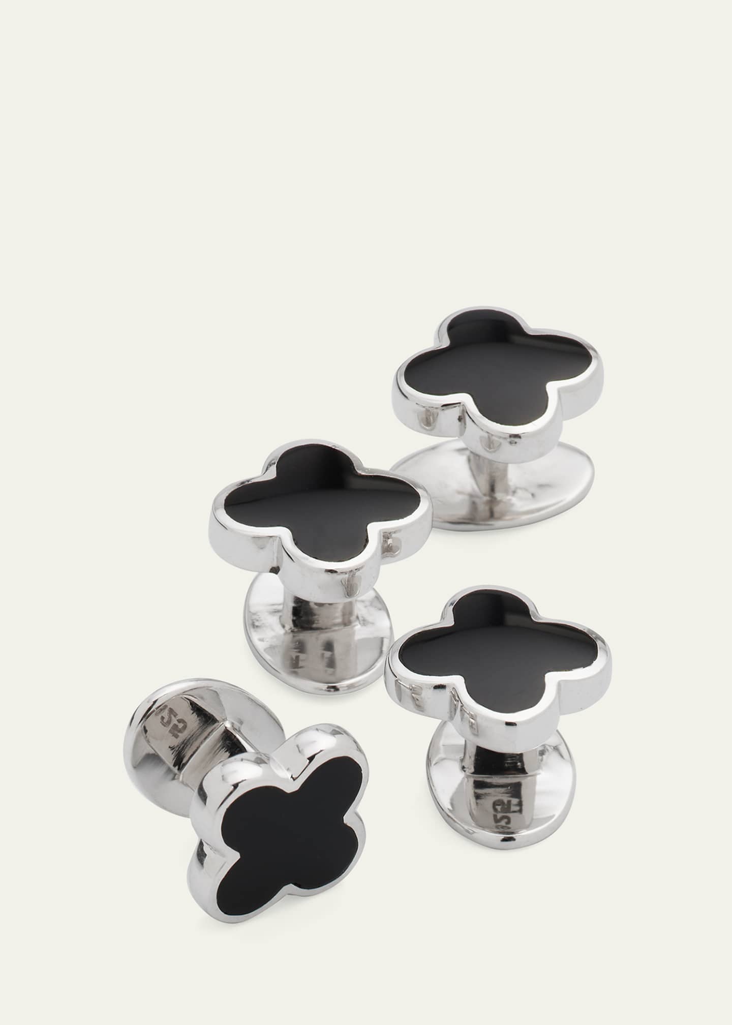 Jan Leslie Men's Mother-of-Pearl Clover Shirt Studs Image 3 of 4