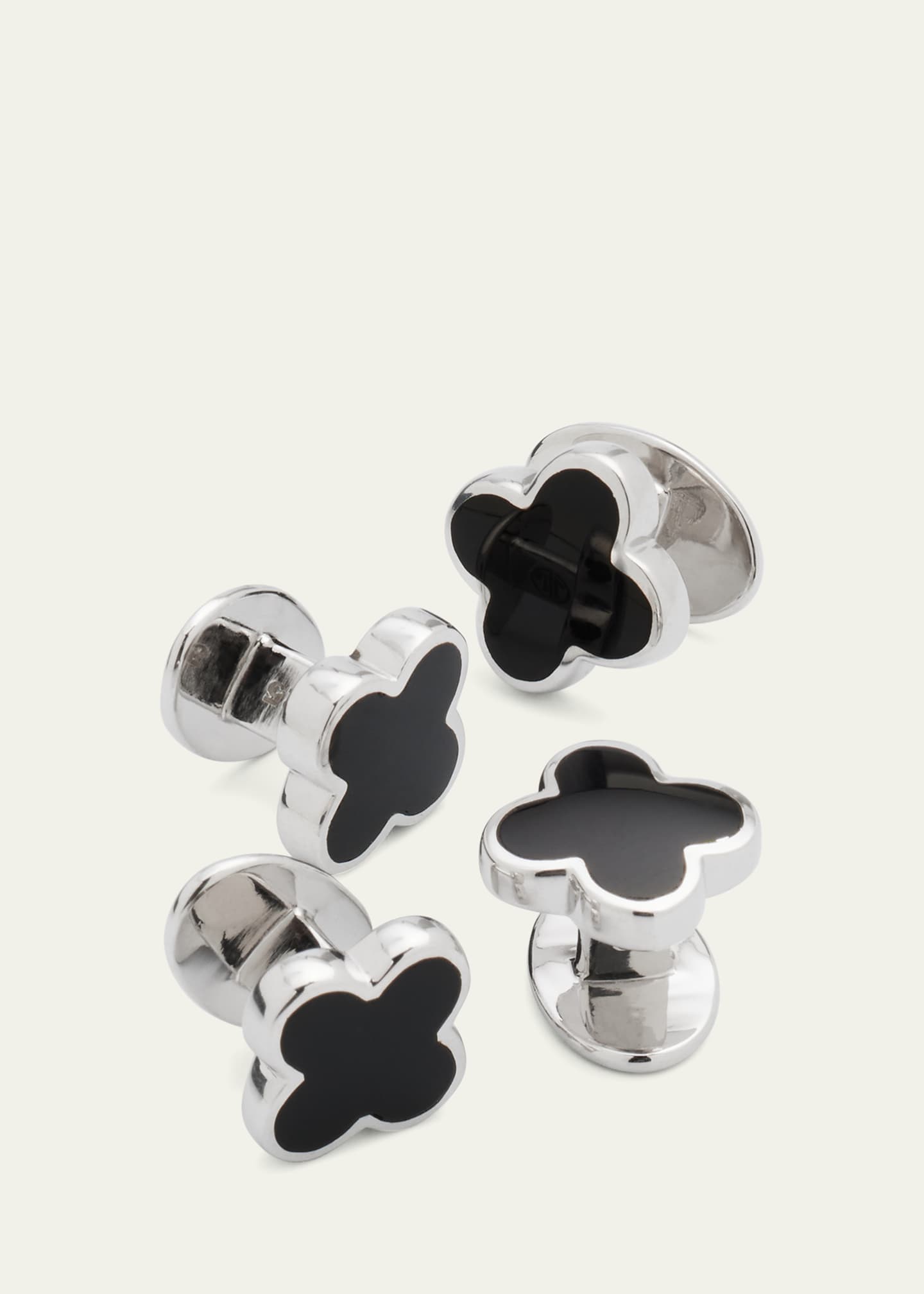 Jan Leslie Men's Mother-of-Pearl Clover Shirt Studs Image 4 of 4