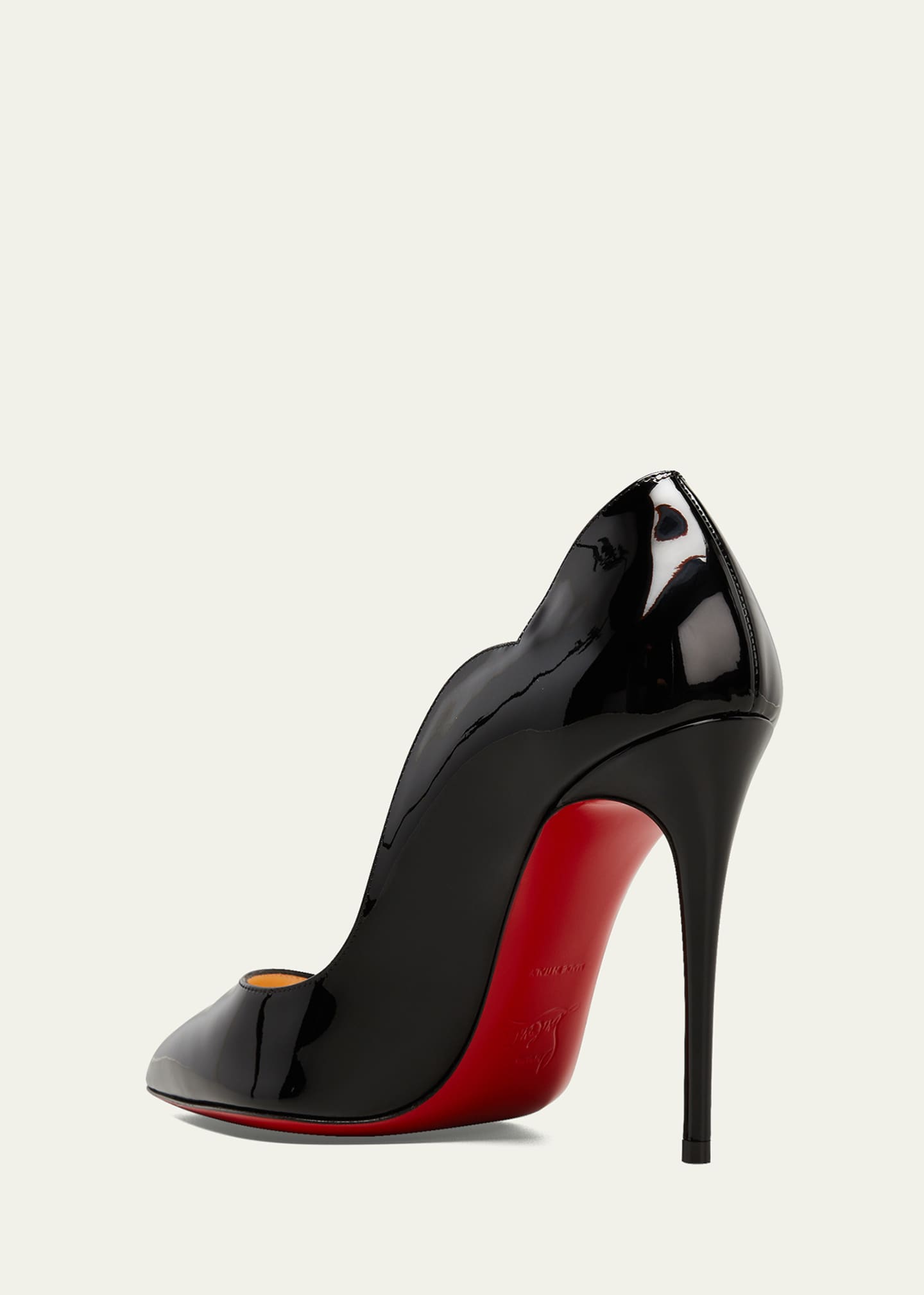 Christian Louboutin Hot Chick 100 Patent Red Sole High Heel Pumps