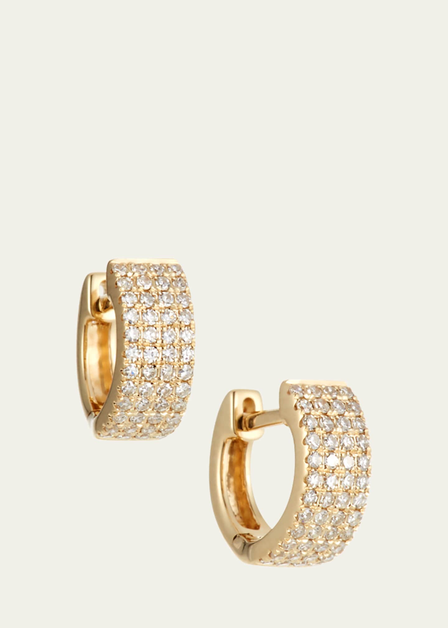 Ef Collection 14kt yellow gold huggie earring