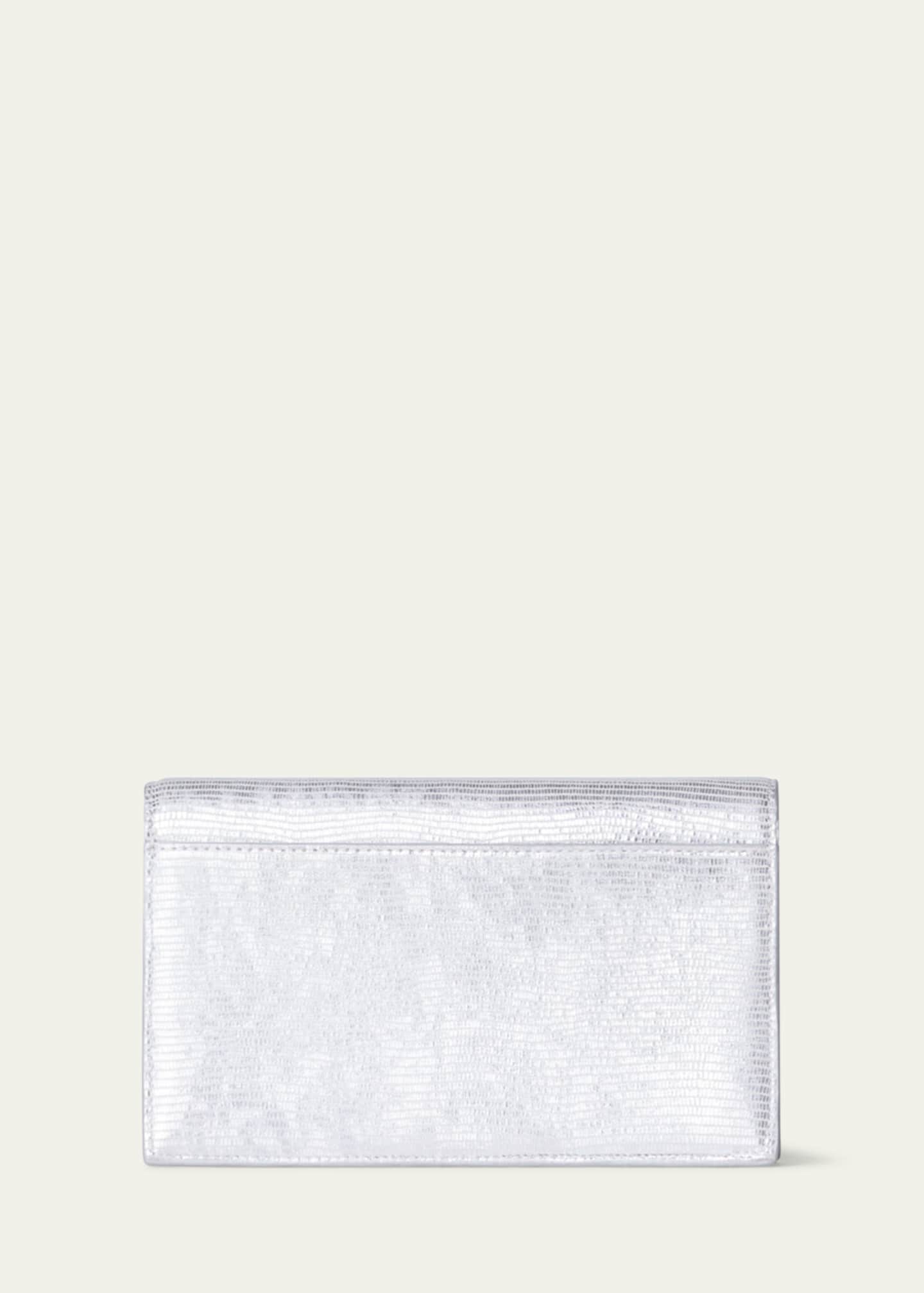 Akris Anouk Lizard-Print Clutch Bag w/ Chain Image 3 of 5