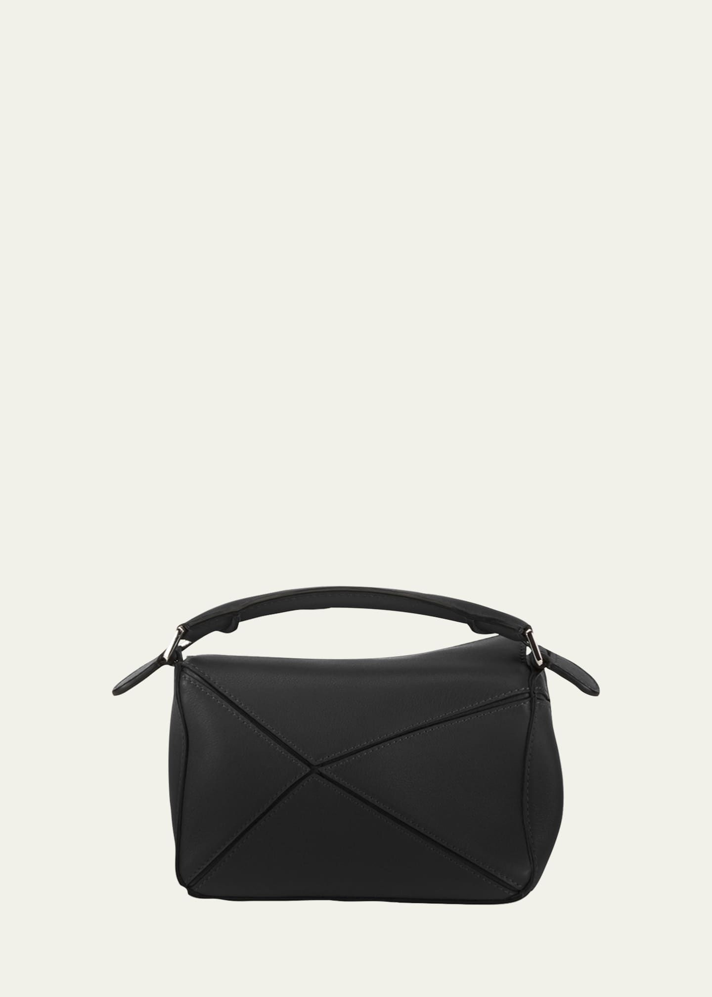 Puzzle Large Leather Shoulder Bag in Grey - Loewe