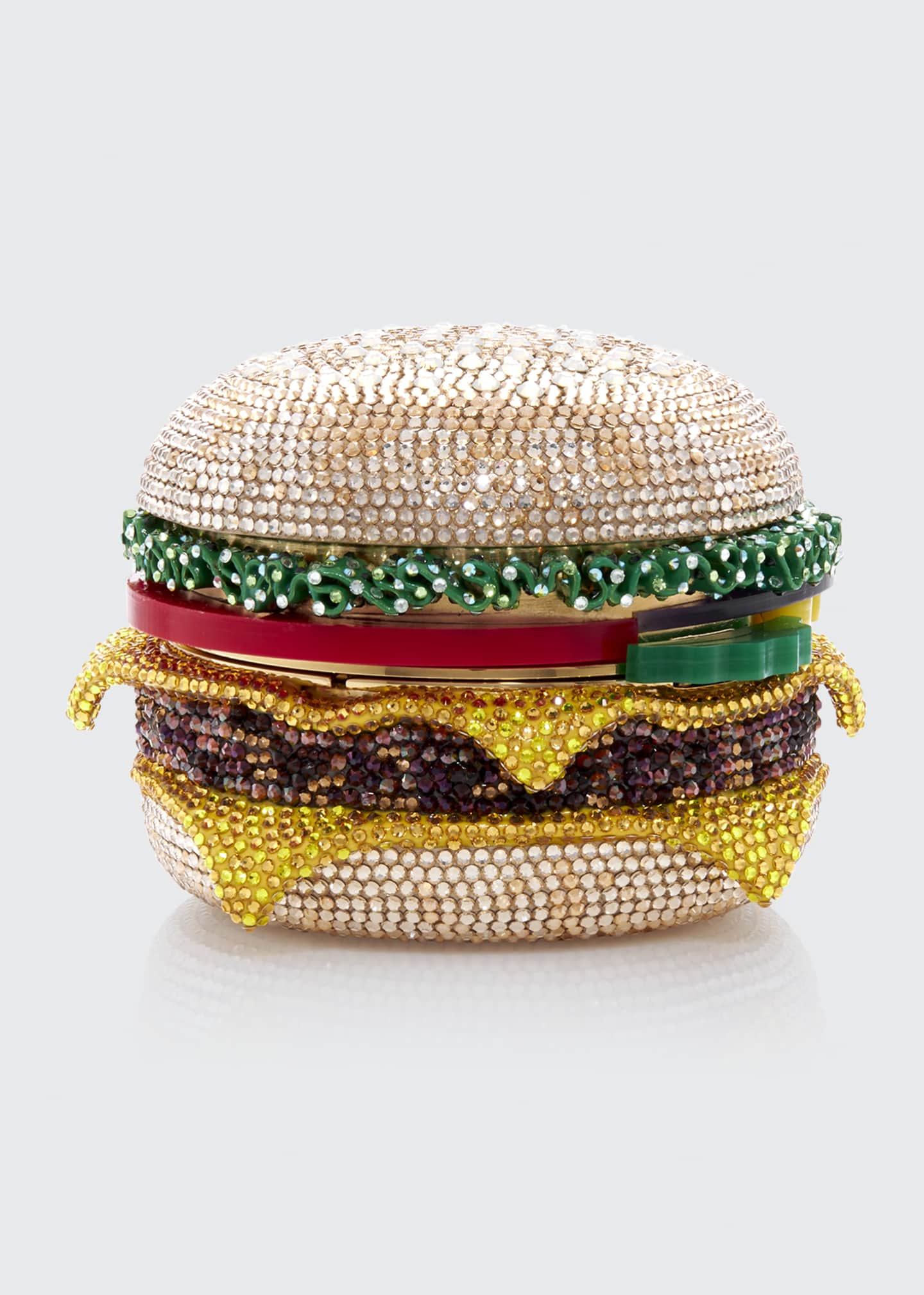 hamburger crystal clutch bag