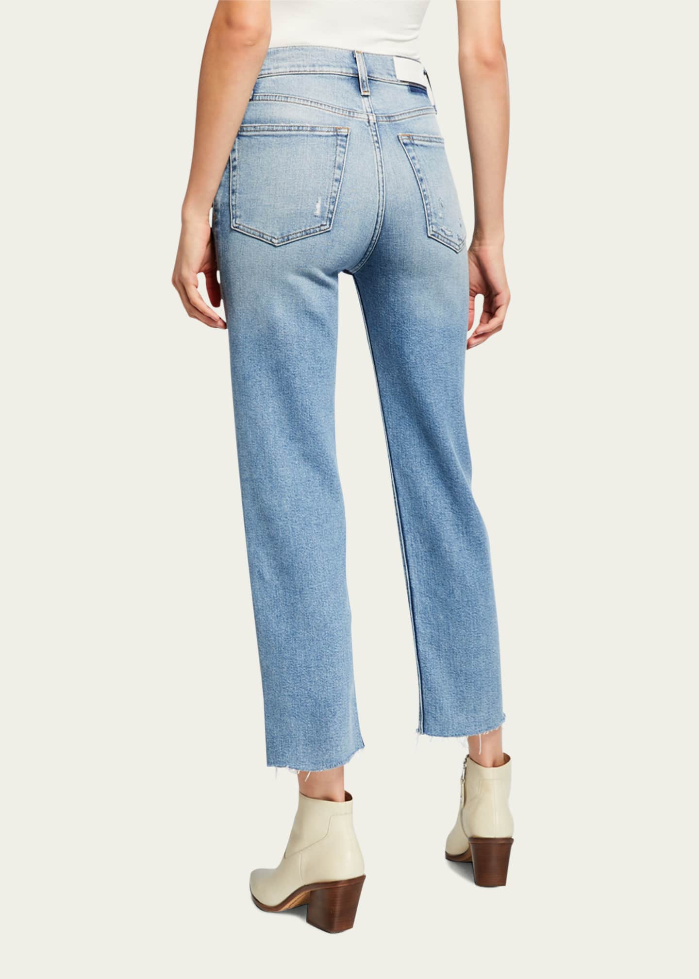 RE/DONE Stovepipe Raw Hem Jeans - Farfetch