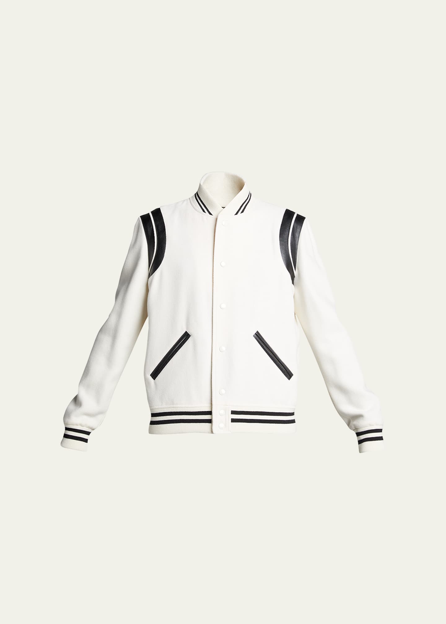 Saint Laurent Men's Varsity Jacket - Bergdorf Goodman