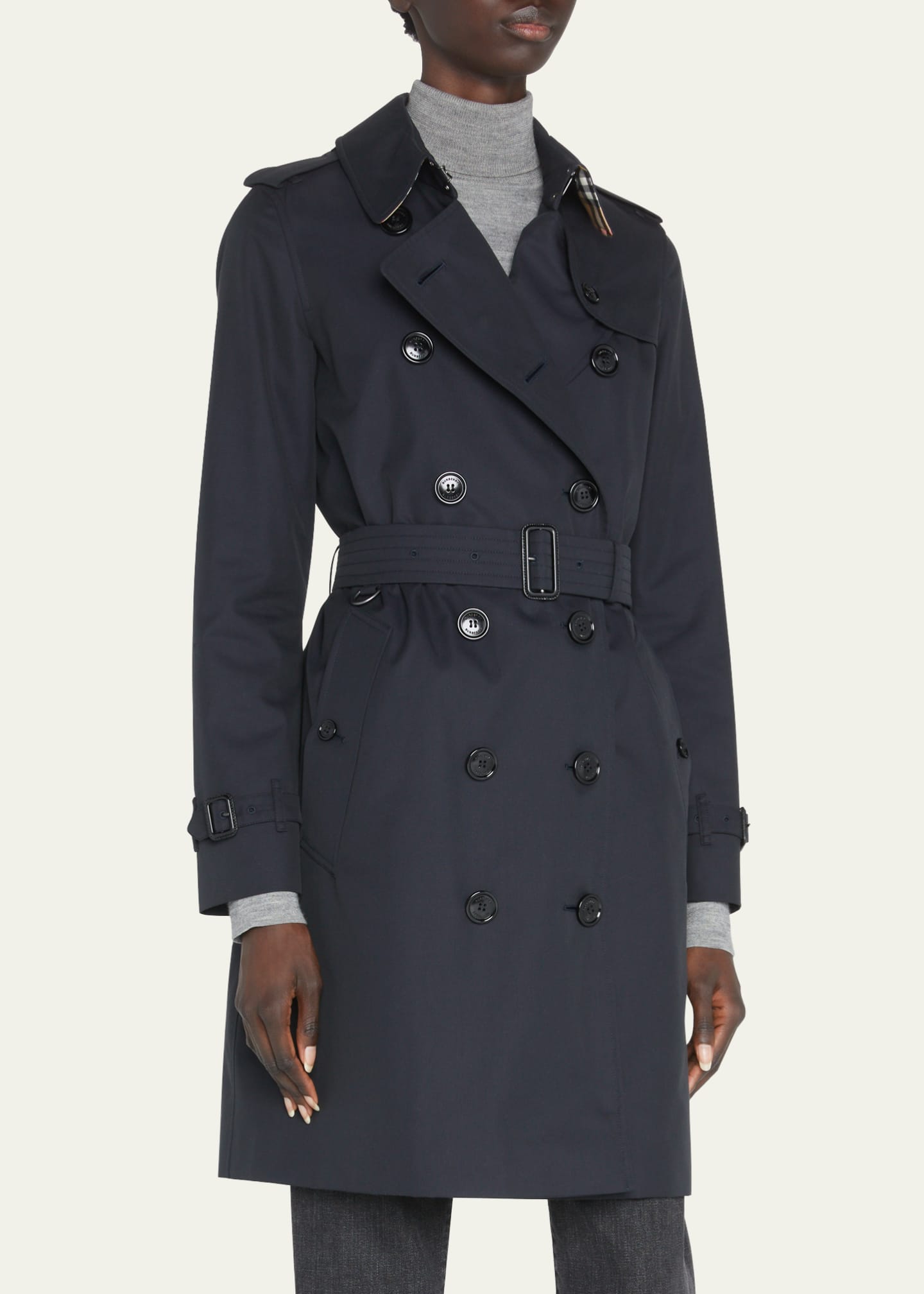 Burberry Kensington Heritage Belted Long Trench Coat