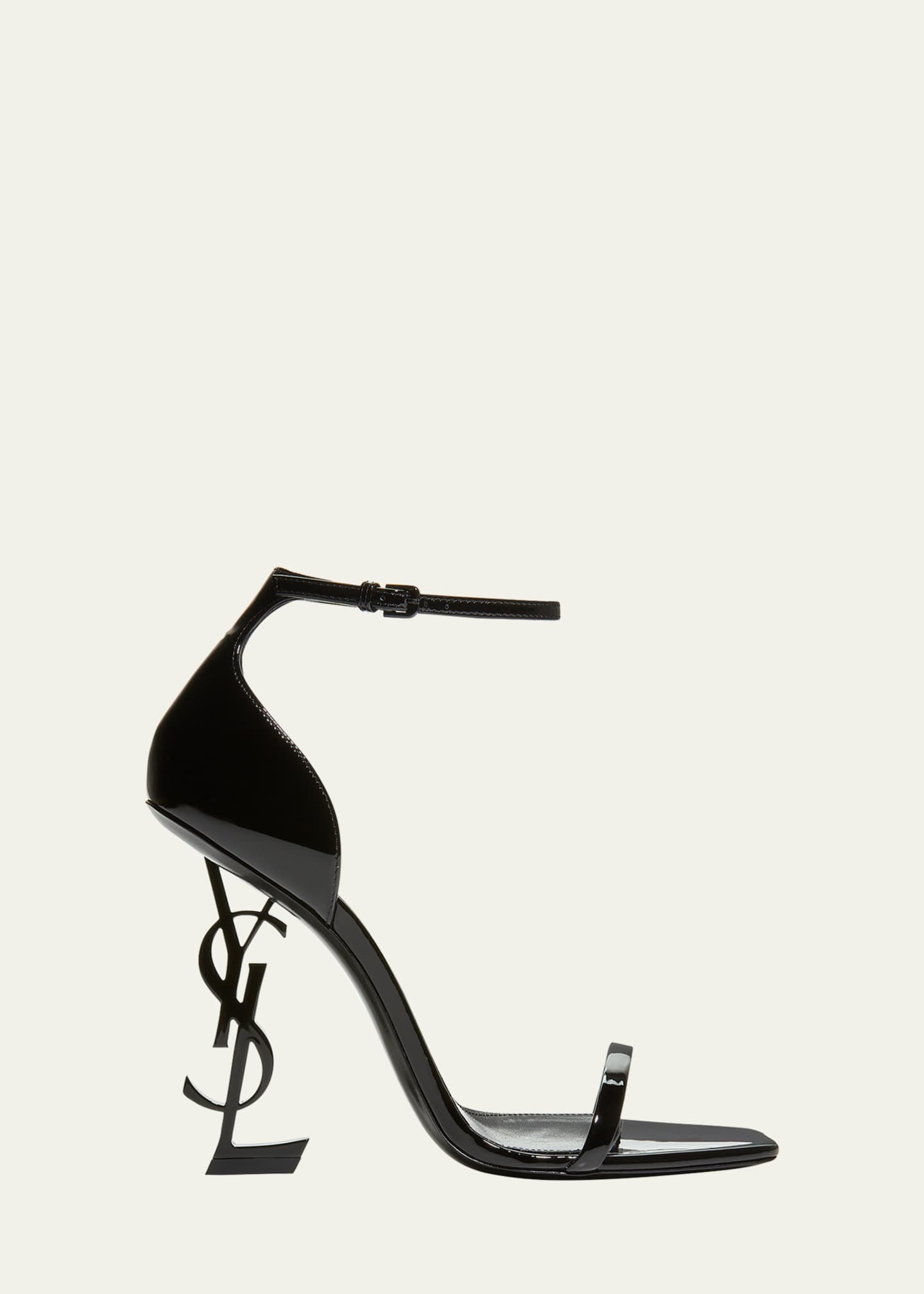 Saint Laurent Women's Opyum Logo High Heel Sandals