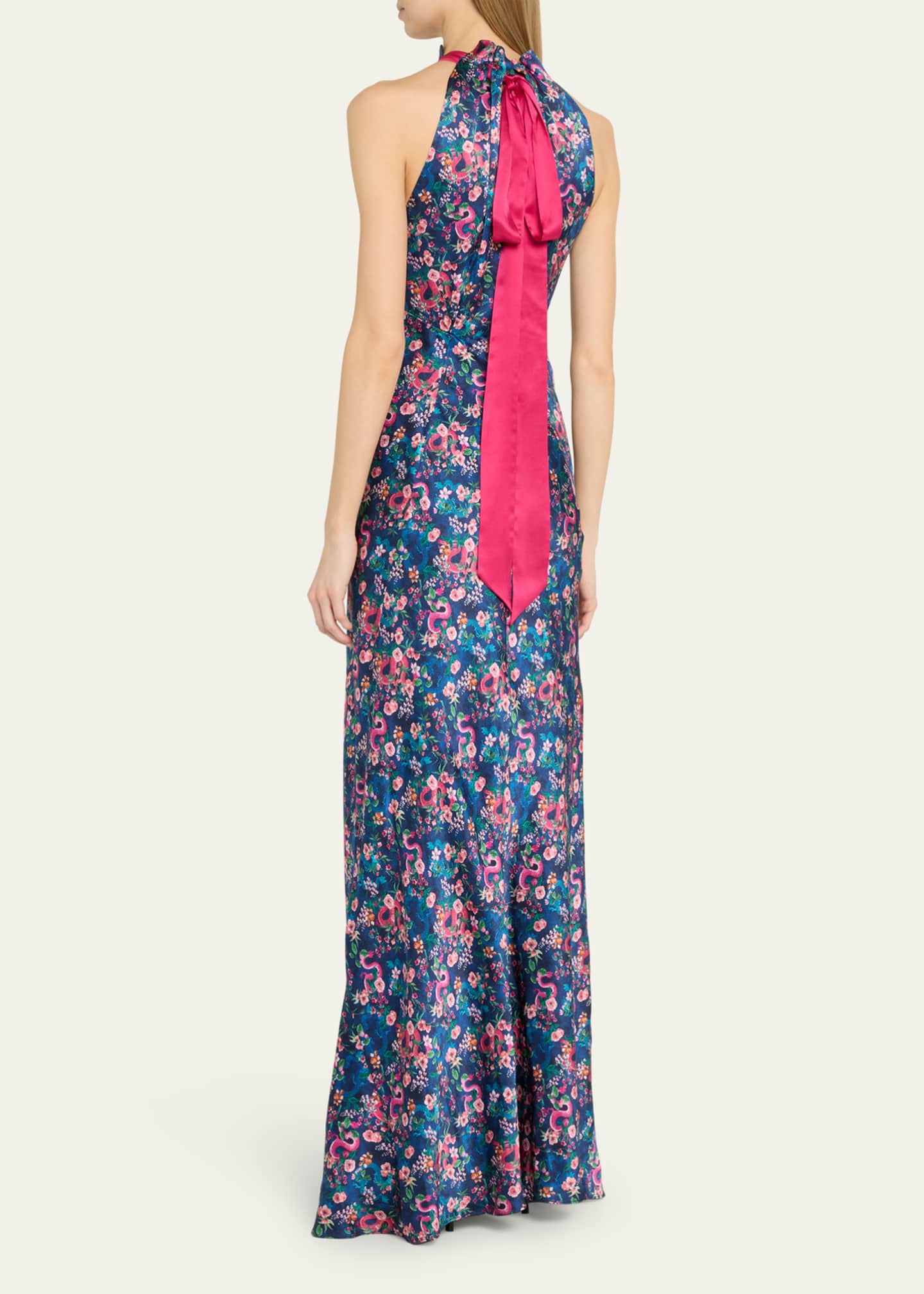 Saloni Michelle High-Neck Gown Image 3 of 5