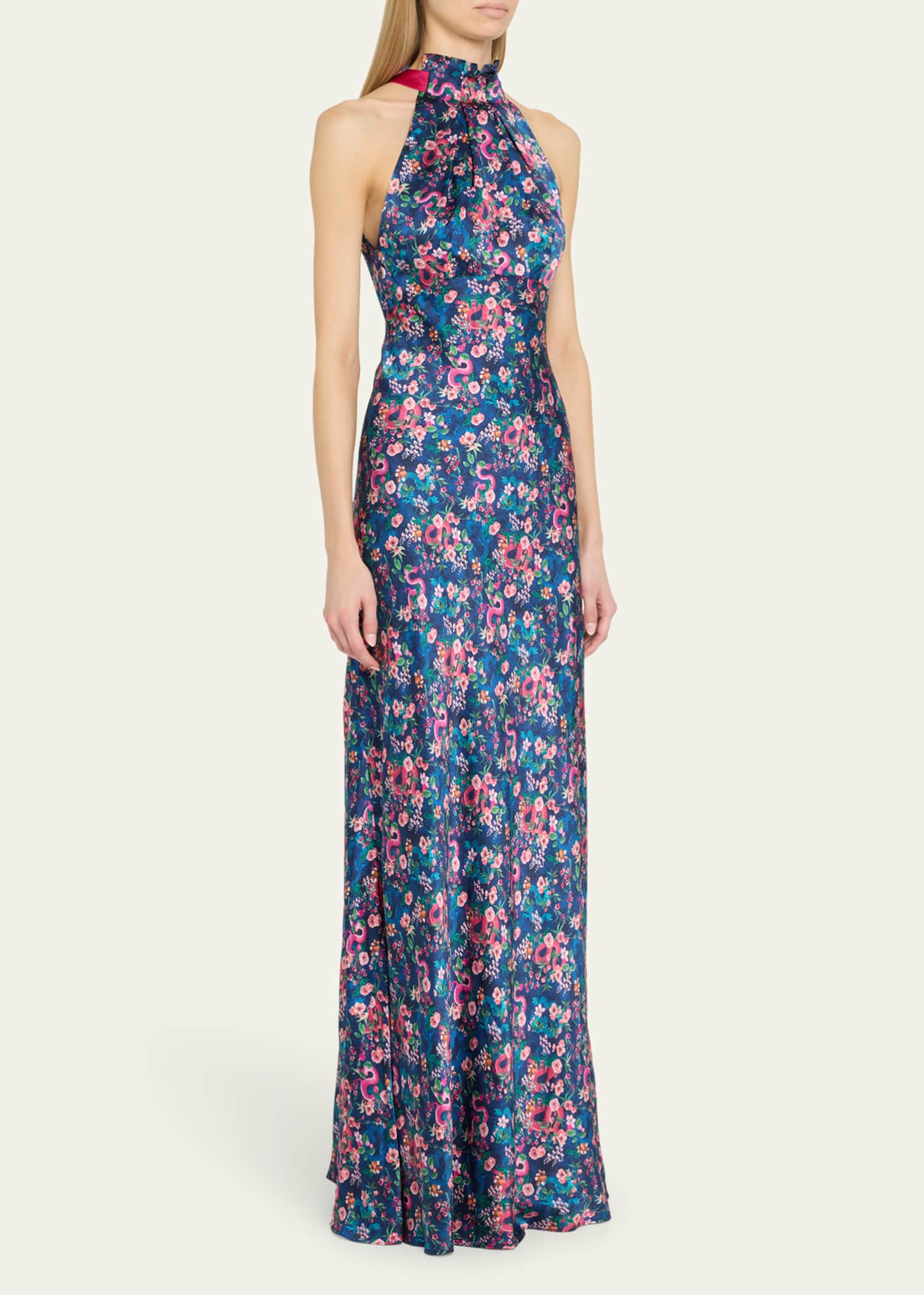 Saloni Michelle High-Neck Gown Image 4 of 5