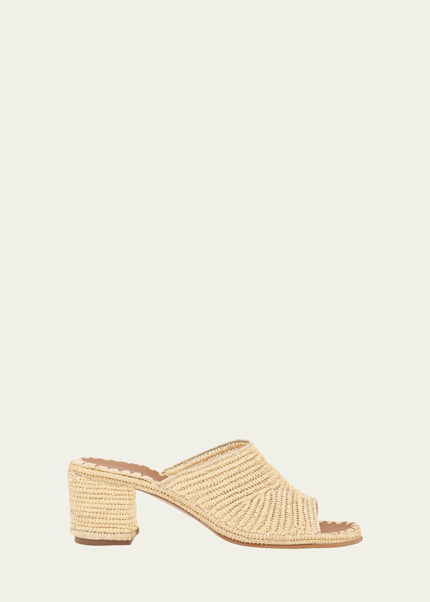 Carrie Forbes Rama Woven Raffia Slide Sandals - Bergdorf Goodman